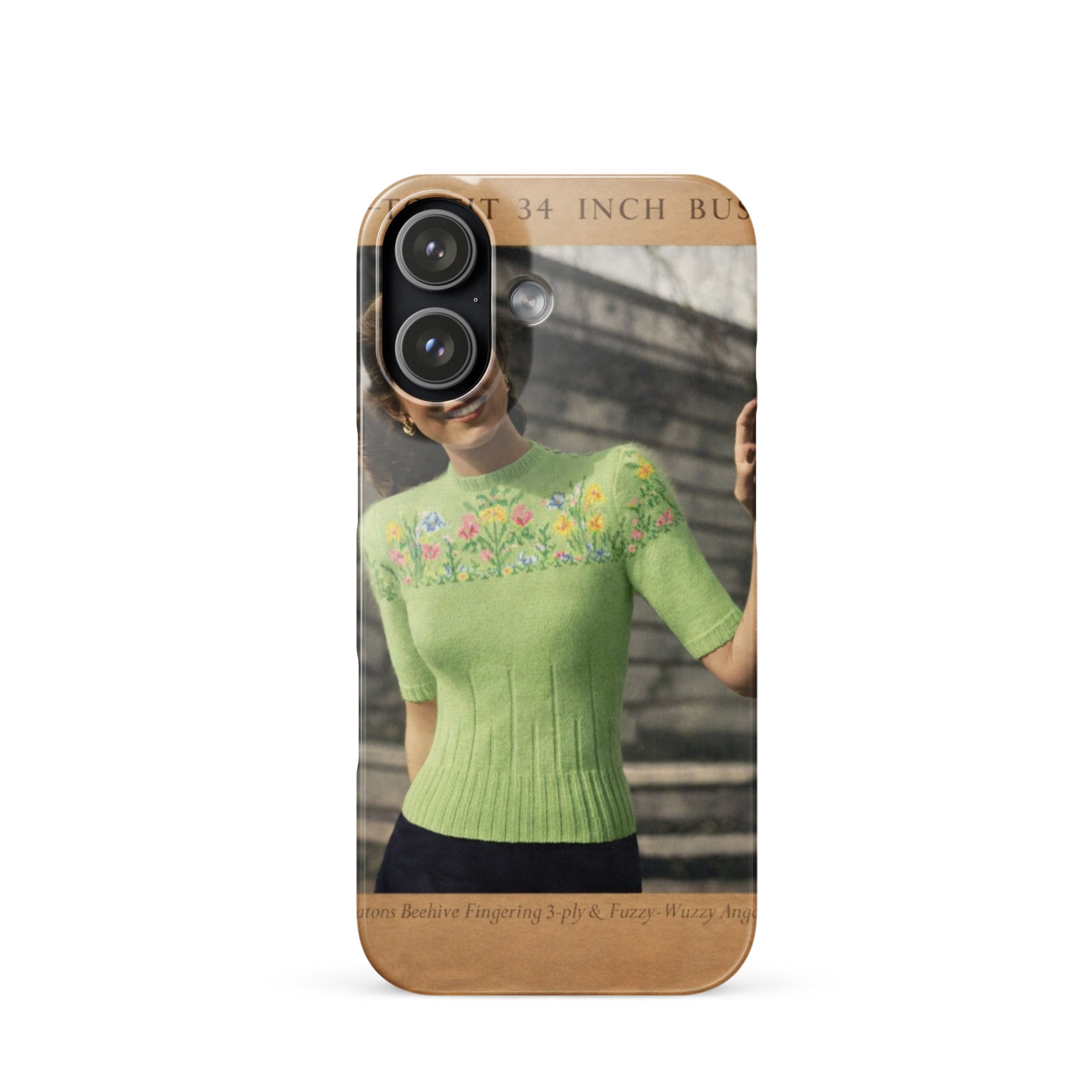 Easter Flower Fair Isle Sweater iPhone Case - Sitting Pretty Knits