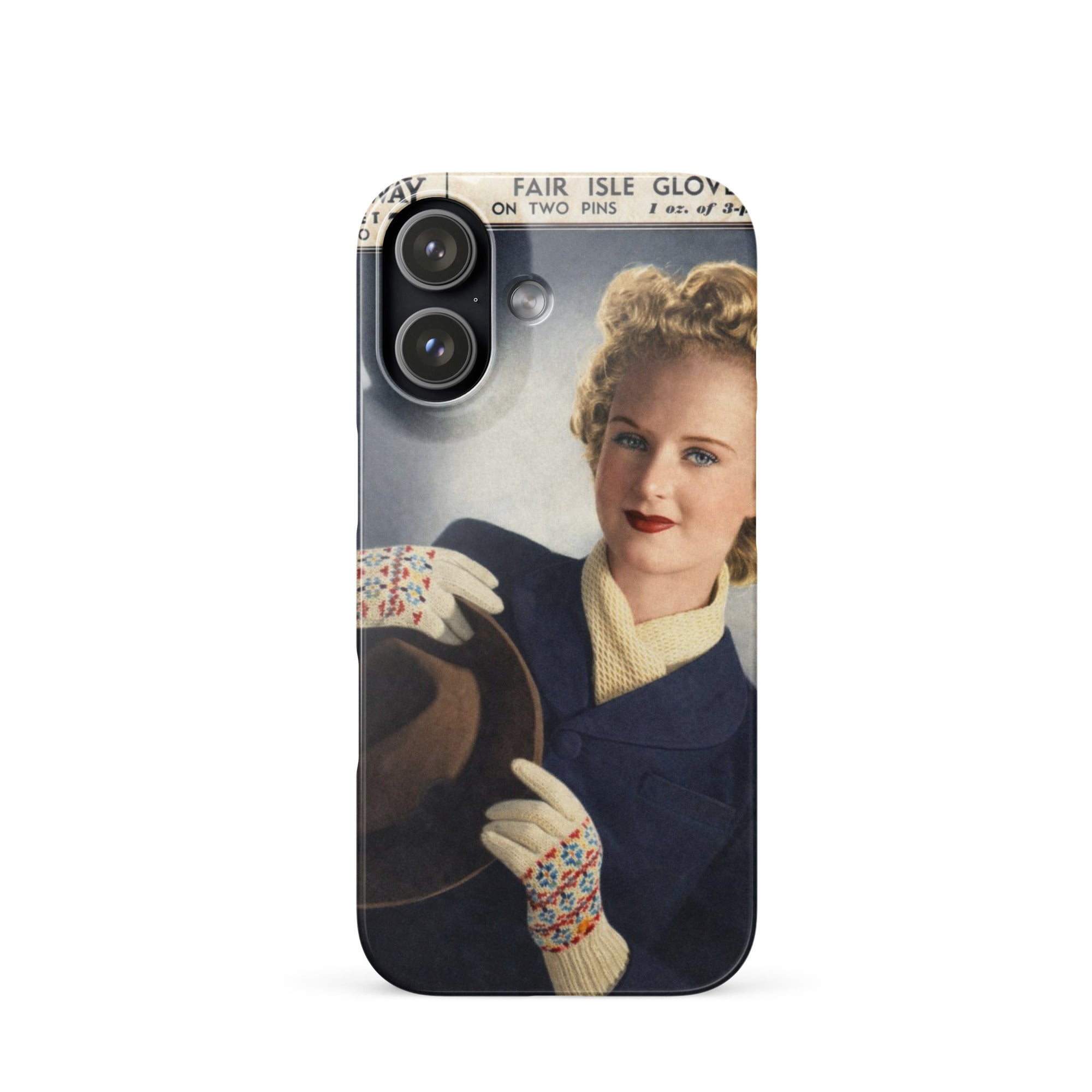 Fair Isle Gloves iPhone Case - Sitting Pretty Knits