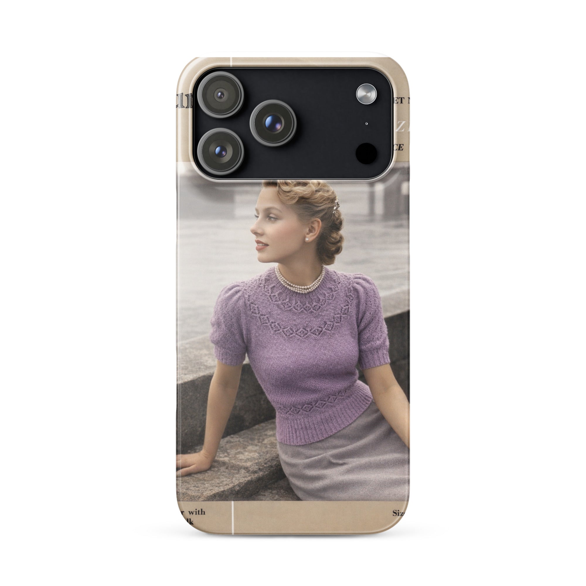 Vintage Munrospun Ranunculus iPhone Case - Sitting Pretty Knits