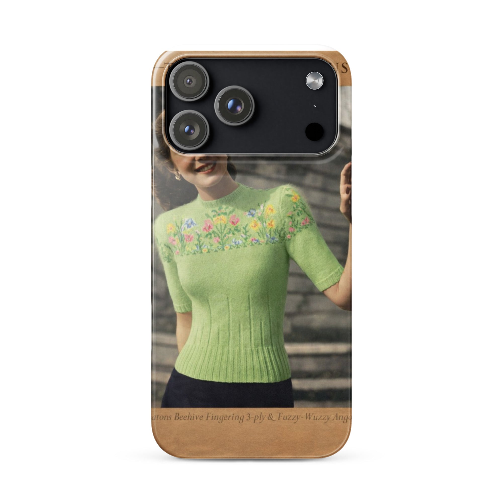 Easter Flower Fair Isle Sweater iPhone Case - Sitting Pretty Knits