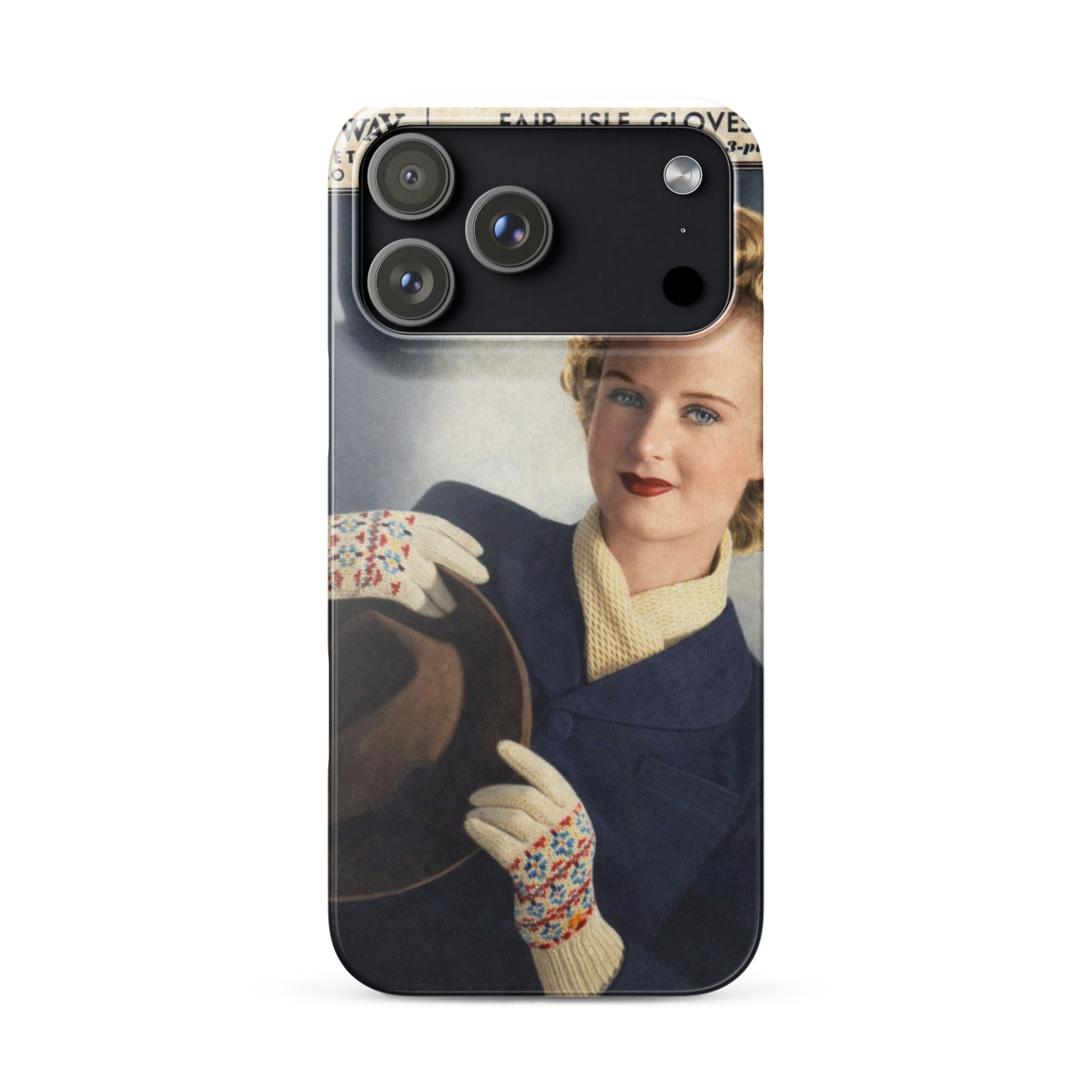 Fair Isle Gloves iPhone Case - Sitting Pretty Knits