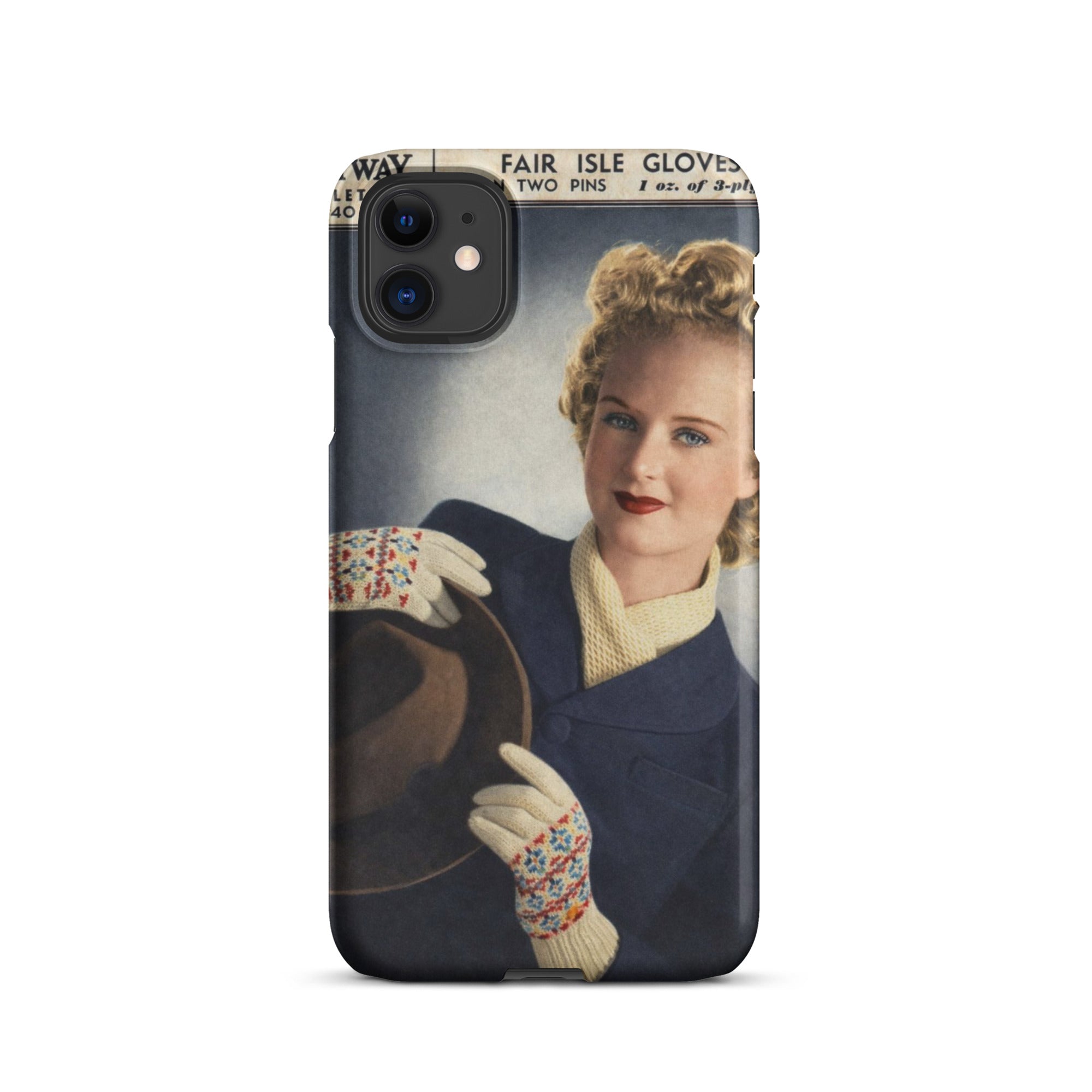 Fair Isle Gloves iPhone Case - Sitting Pretty Knits