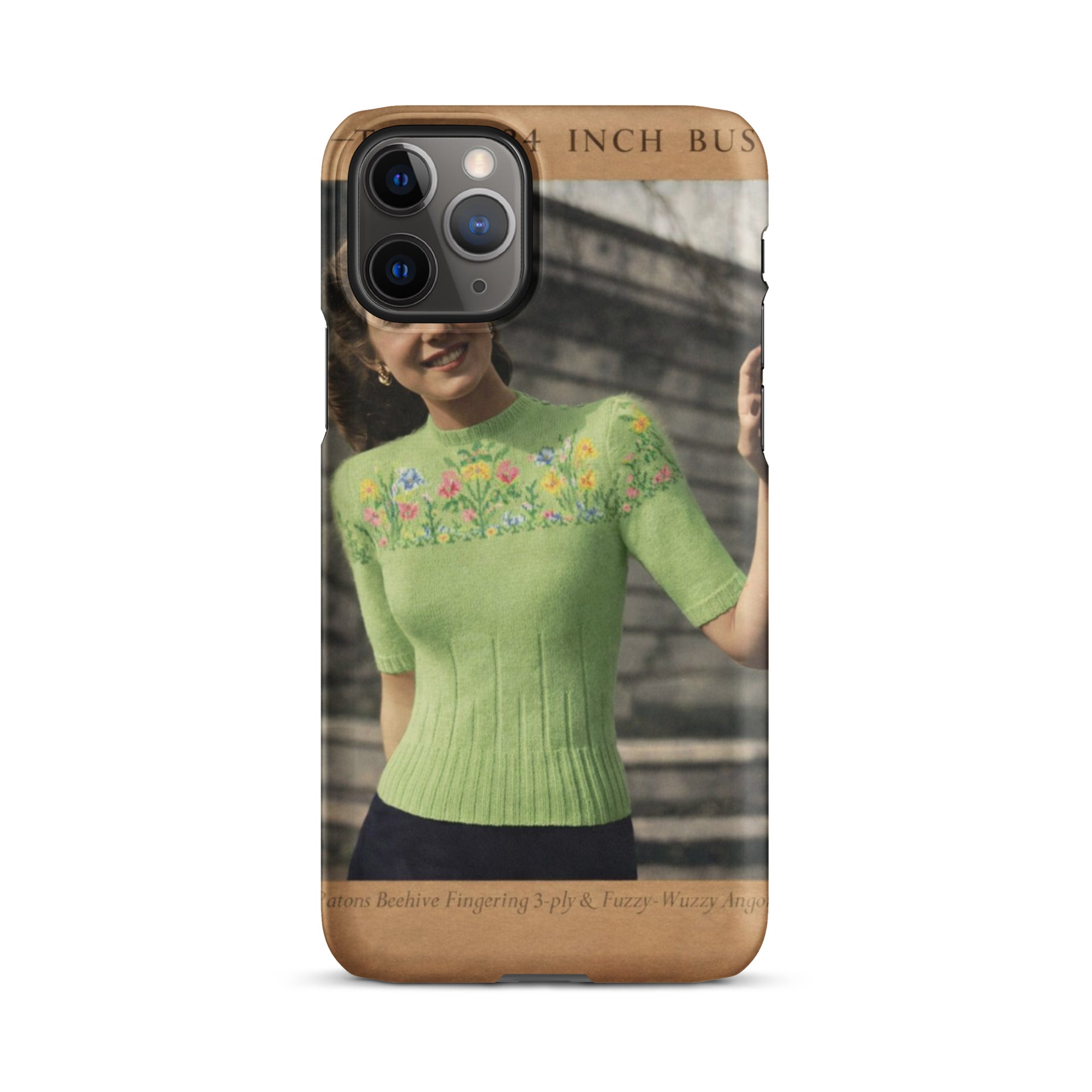 Easter Flower Fair Isle Sweater iPhone Case - Sitting Pretty Knits