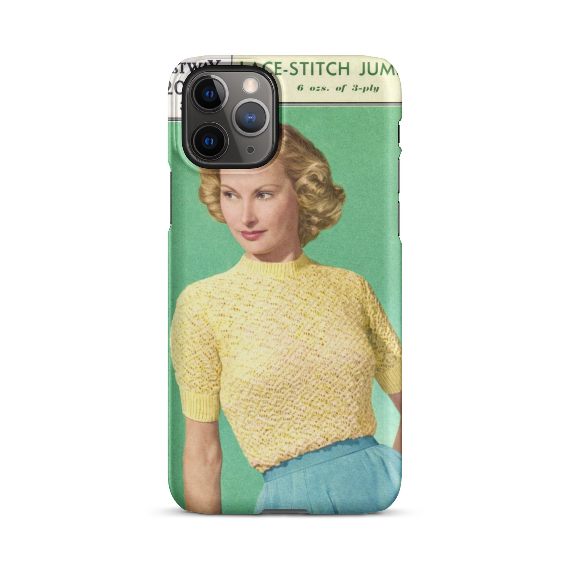 Lace Stitch Jumper iPhone Case - Sitting Pretty Knits