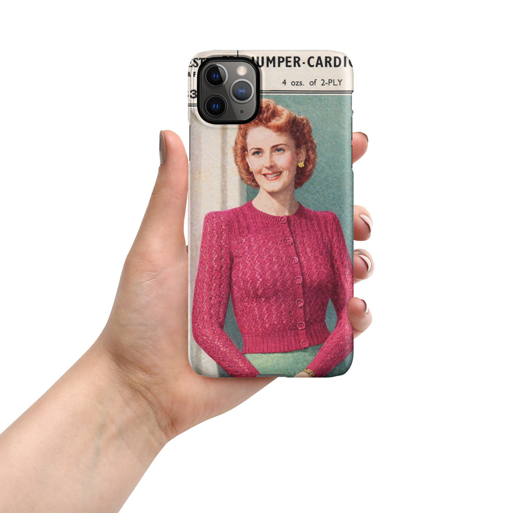 Lacy Cardigan iPhone Case - Sitting Pretty Knits