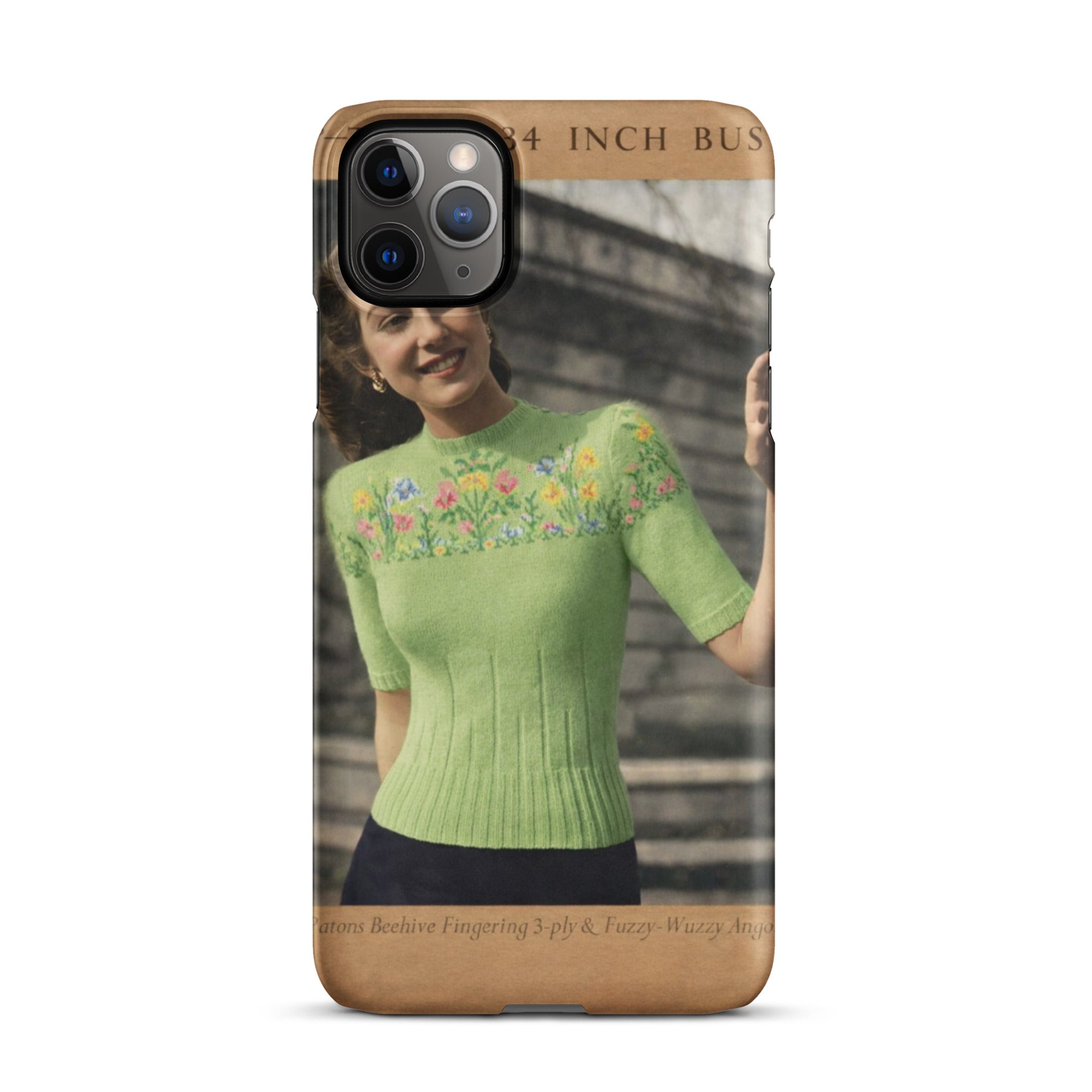 Easter Flower Fair Isle Sweater iPhone Case - Sitting Pretty Knits