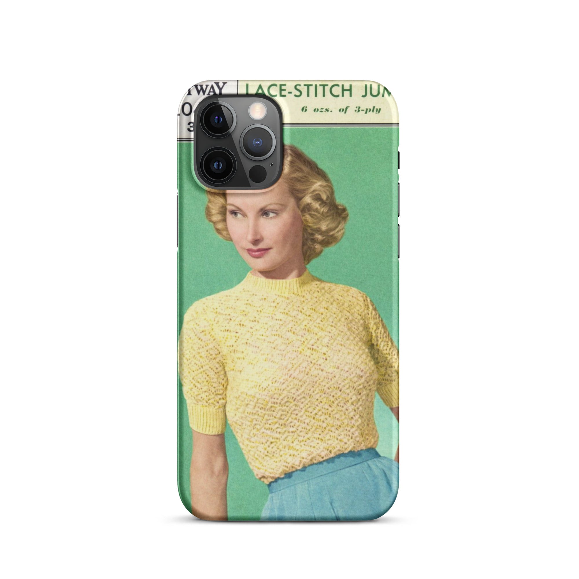 Lace Stitch Jumper iPhone Case - Sitting Pretty Knits