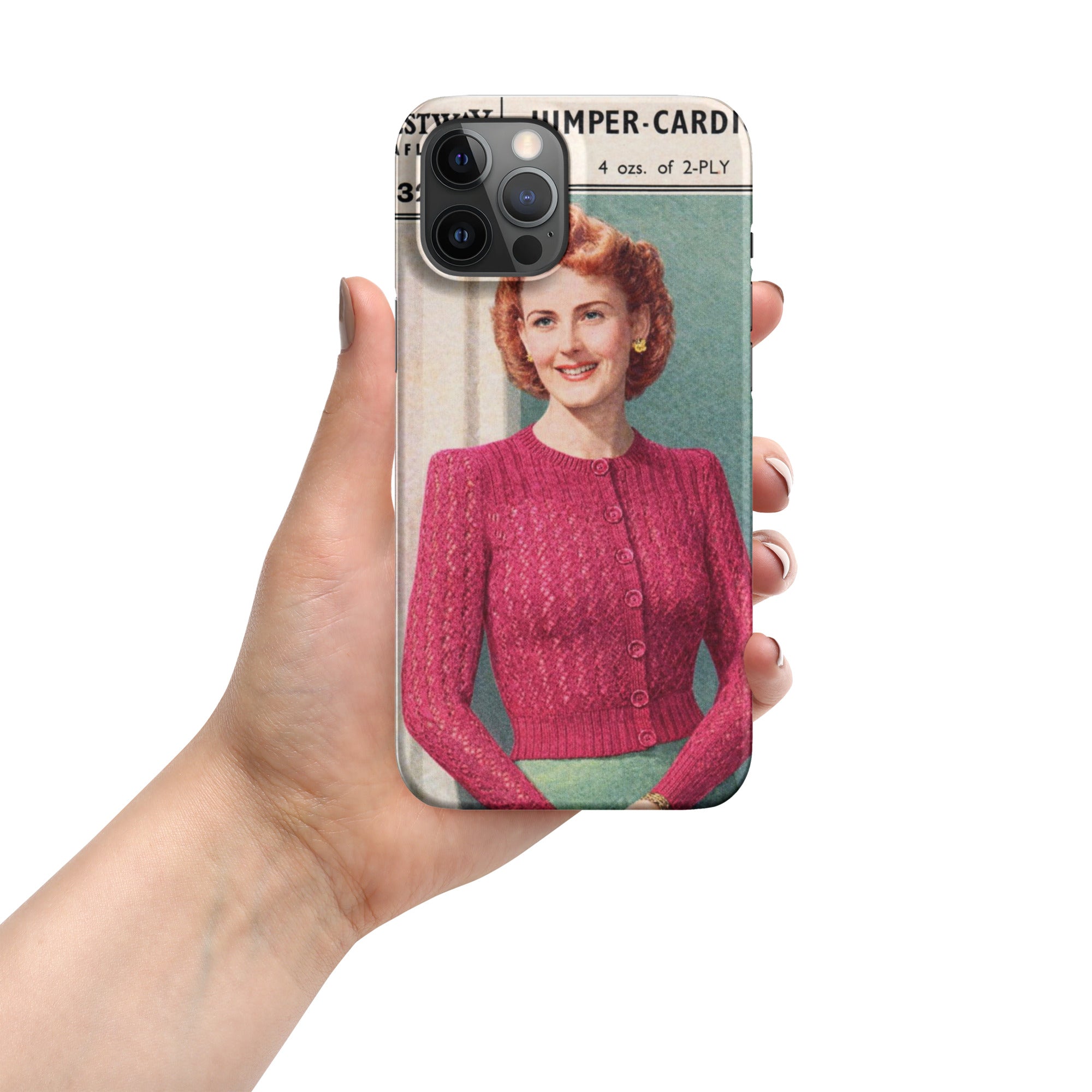 Lacy Cardigan iPhone Case - Sitting Pretty Knits