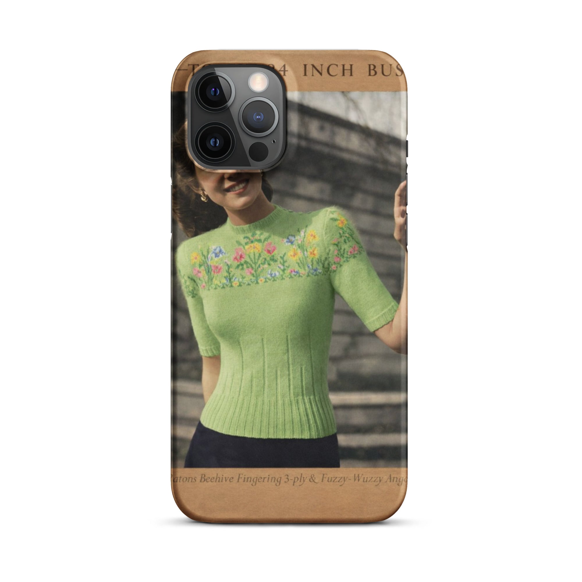 Easter Flower Fair Isle Sweater iPhone Case - Sitting Pretty Knits