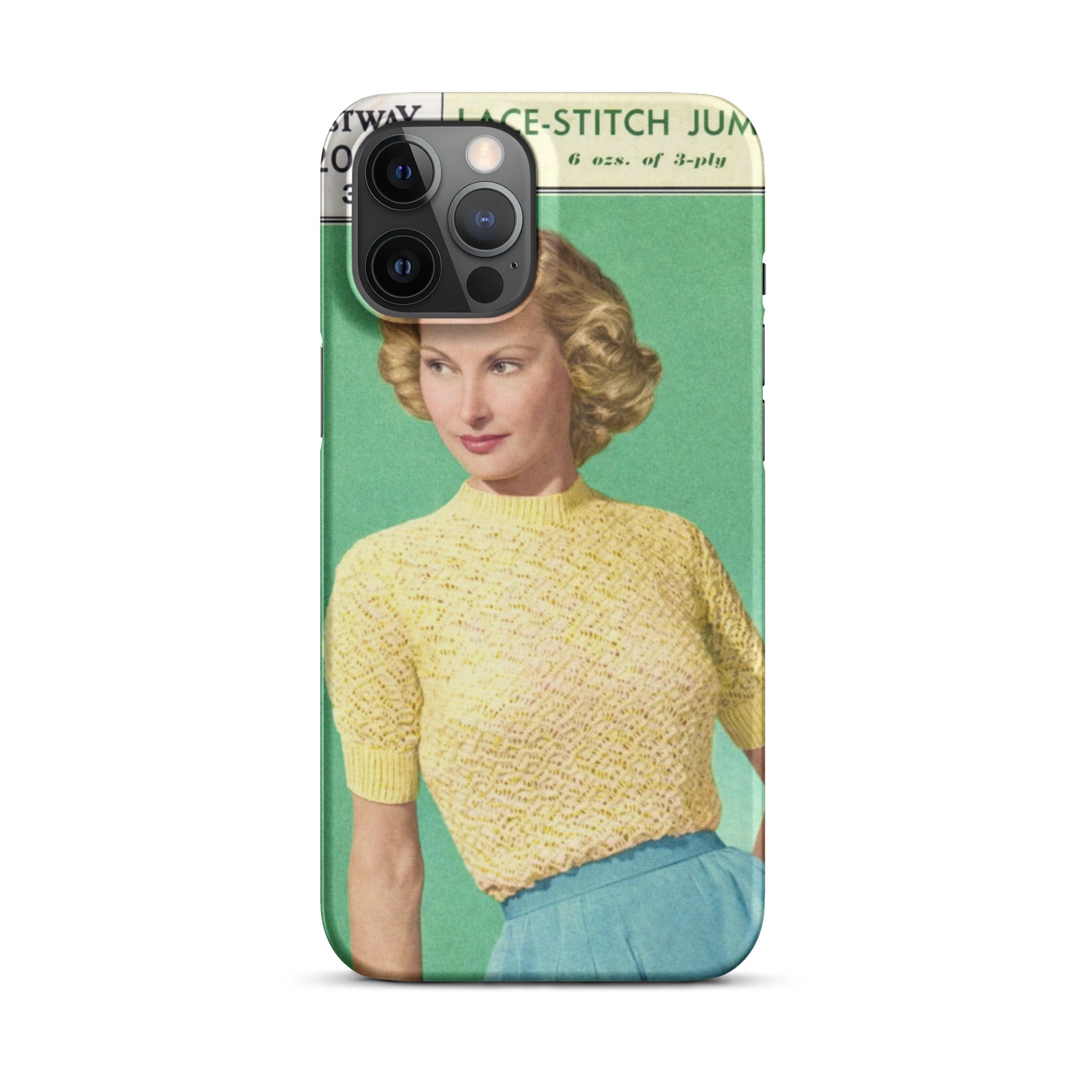 Lace Stitch Jumper iPhone Case - Sitting Pretty Knits