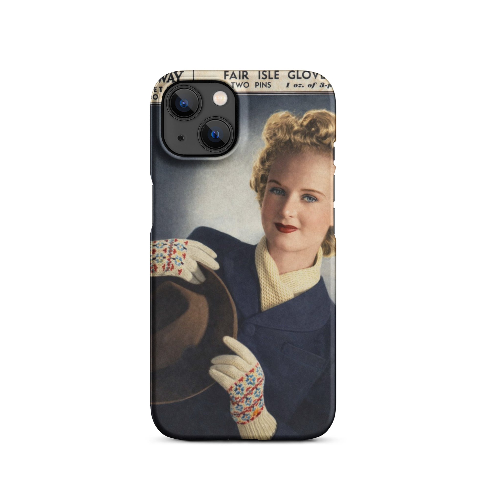 Fair Isle Gloves iPhone Case - Sitting Pretty Knits