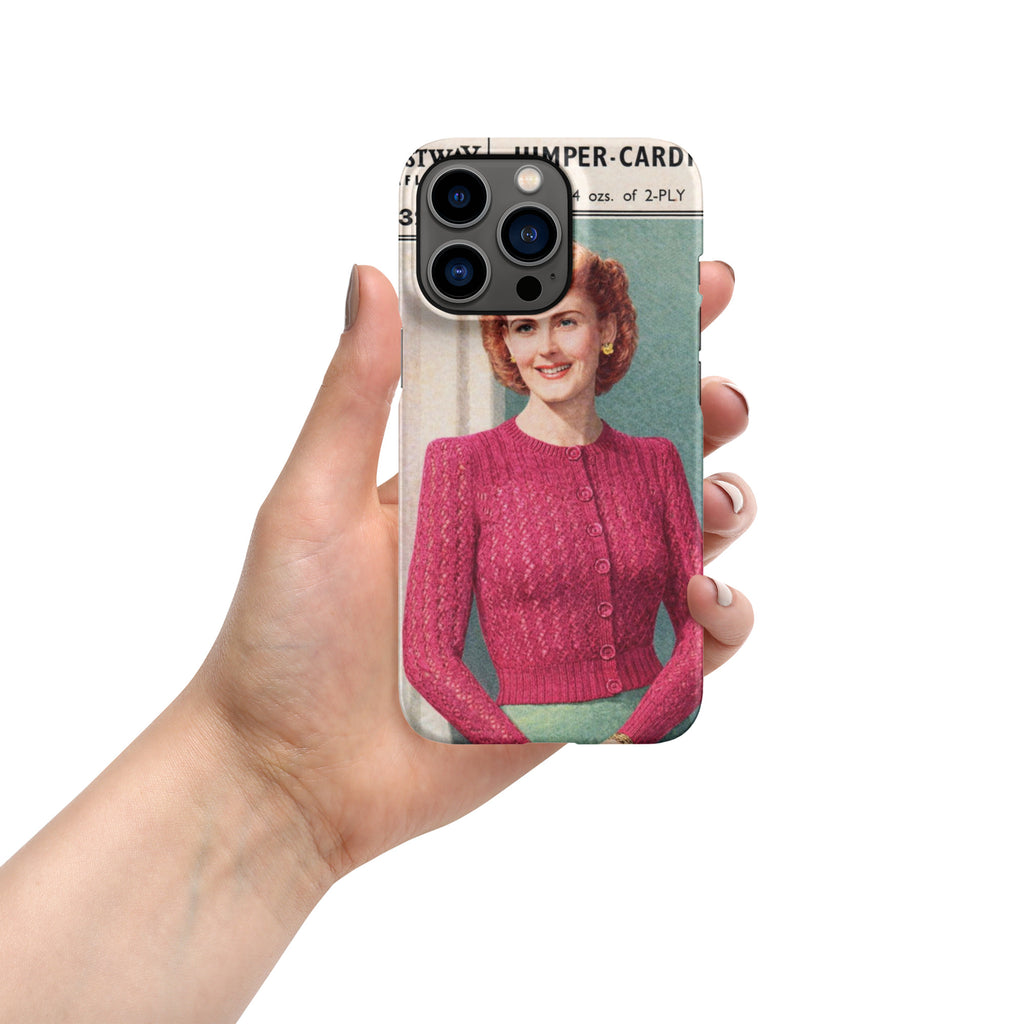 Lacy Cardigan iPhone Case - Sitting Pretty Knits