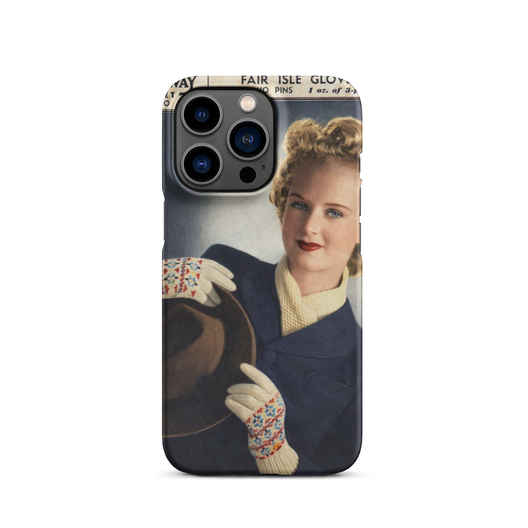 Fair Isle Gloves iPhone Case - Sitting Pretty Knits