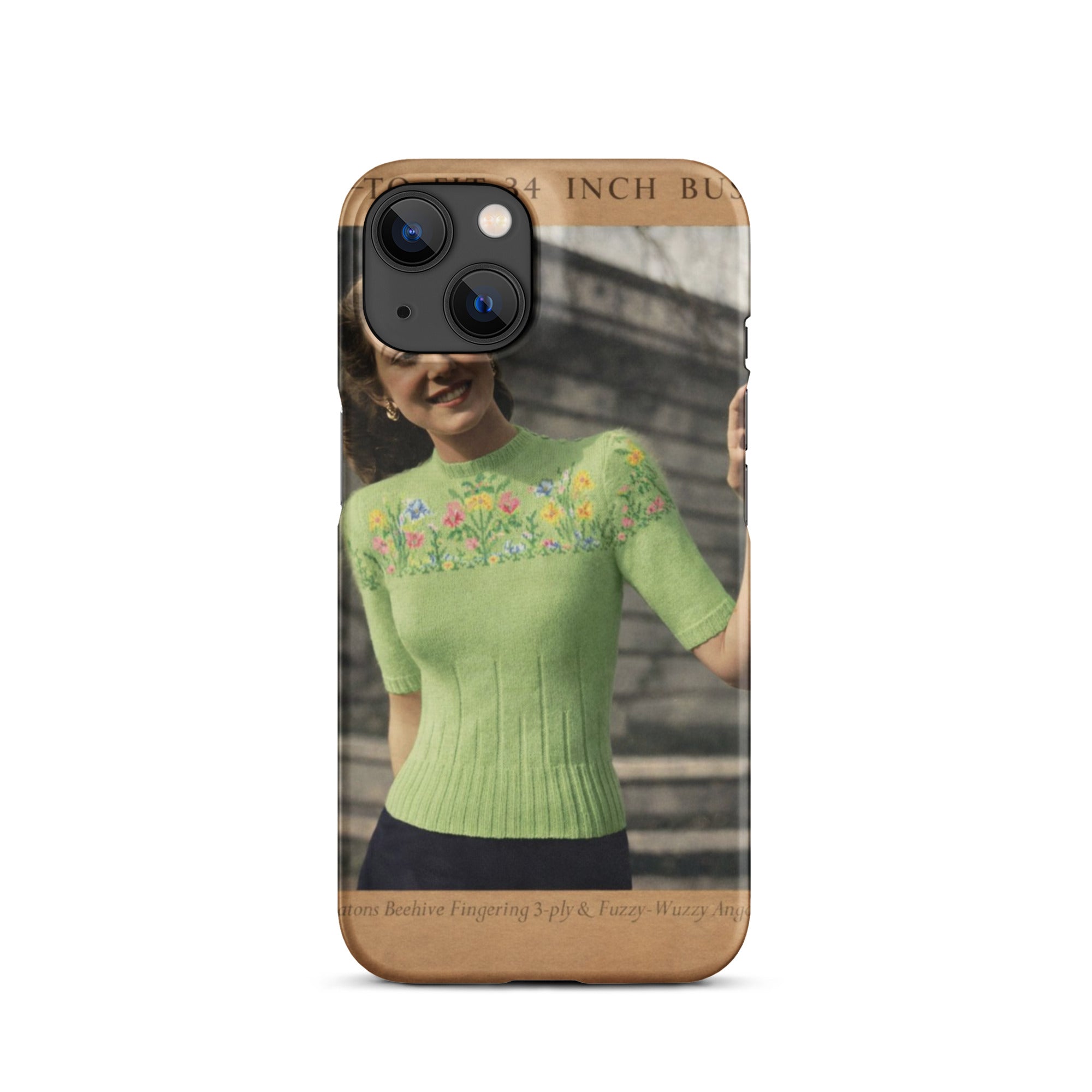 Easter Flower Fair Isle Sweater iPhone Case - Sitting Pretty Knits