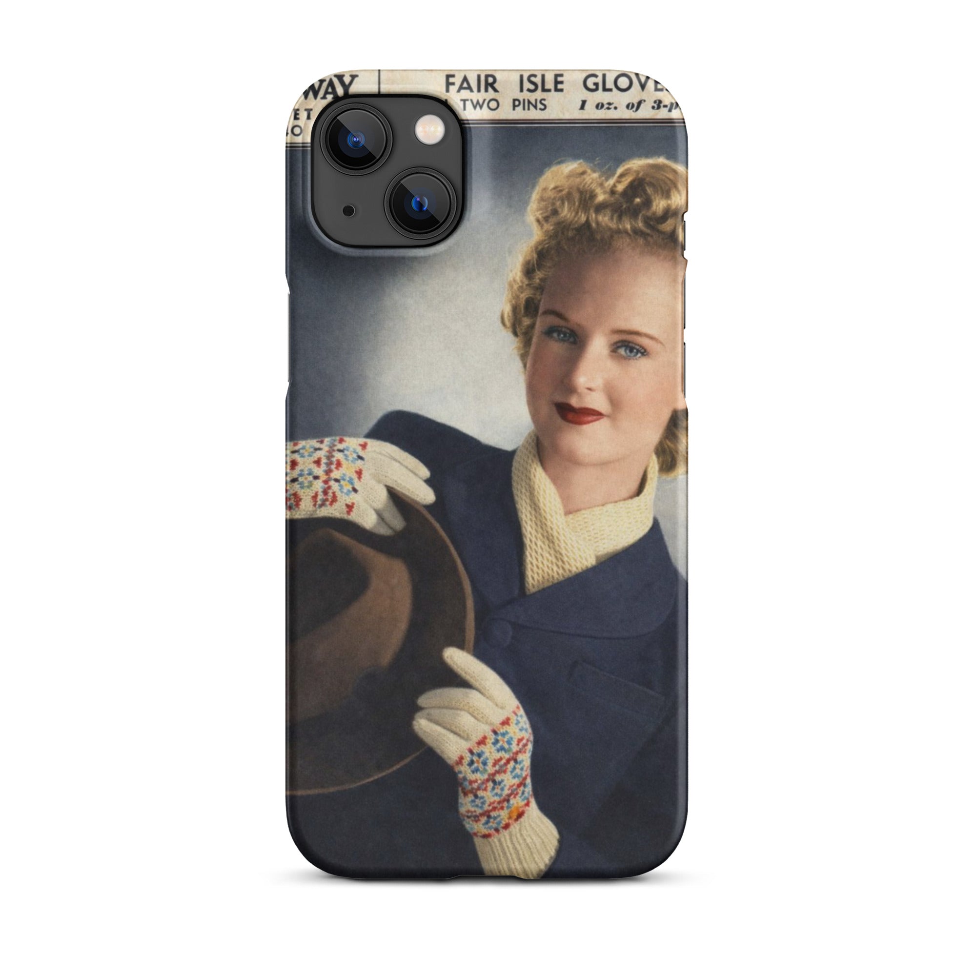 Fair Isle Gloves iPhone Case - Sitting Pretty Knits