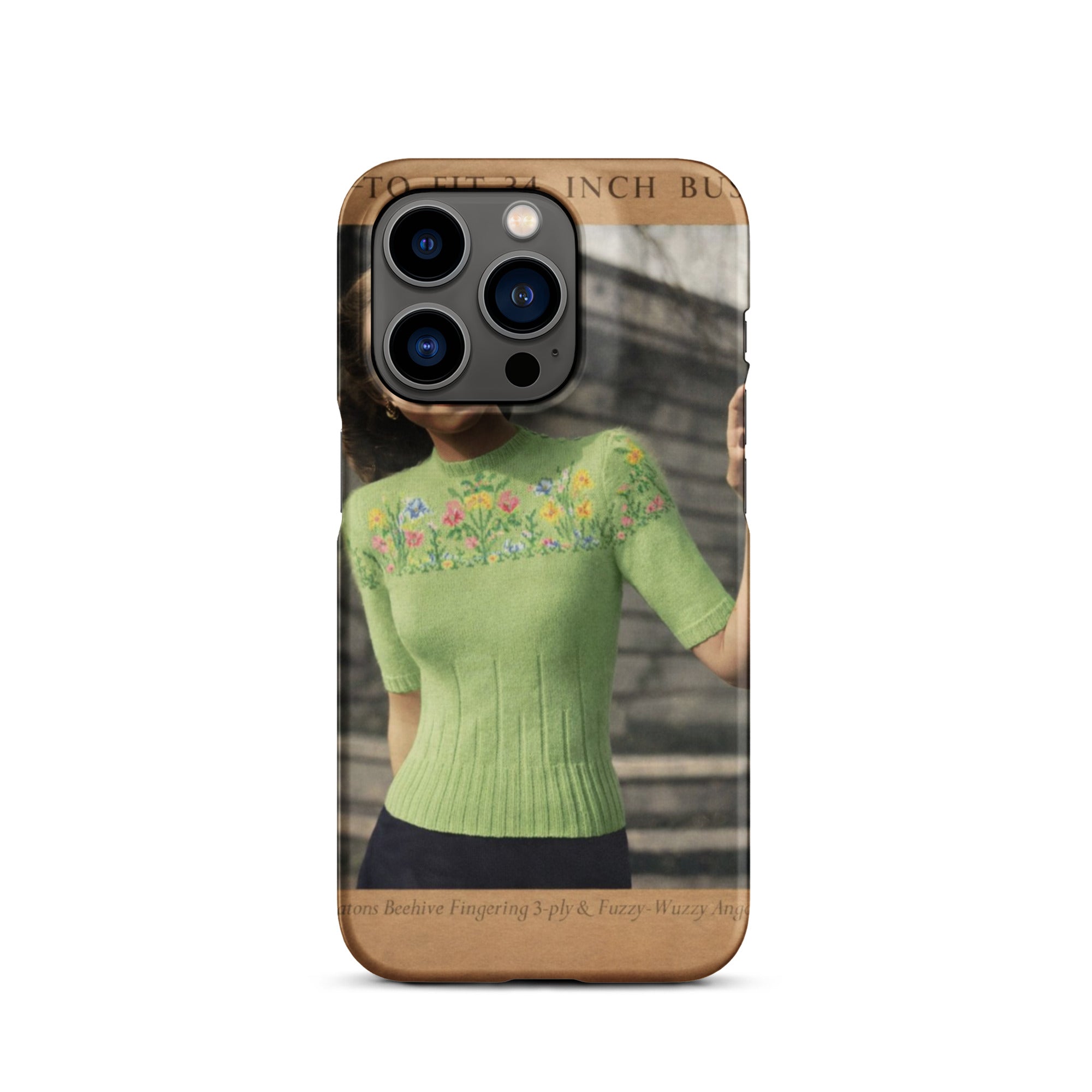 Easter Flower Fair Isle Sweater iPhone Case - Sitting Pretty Knits