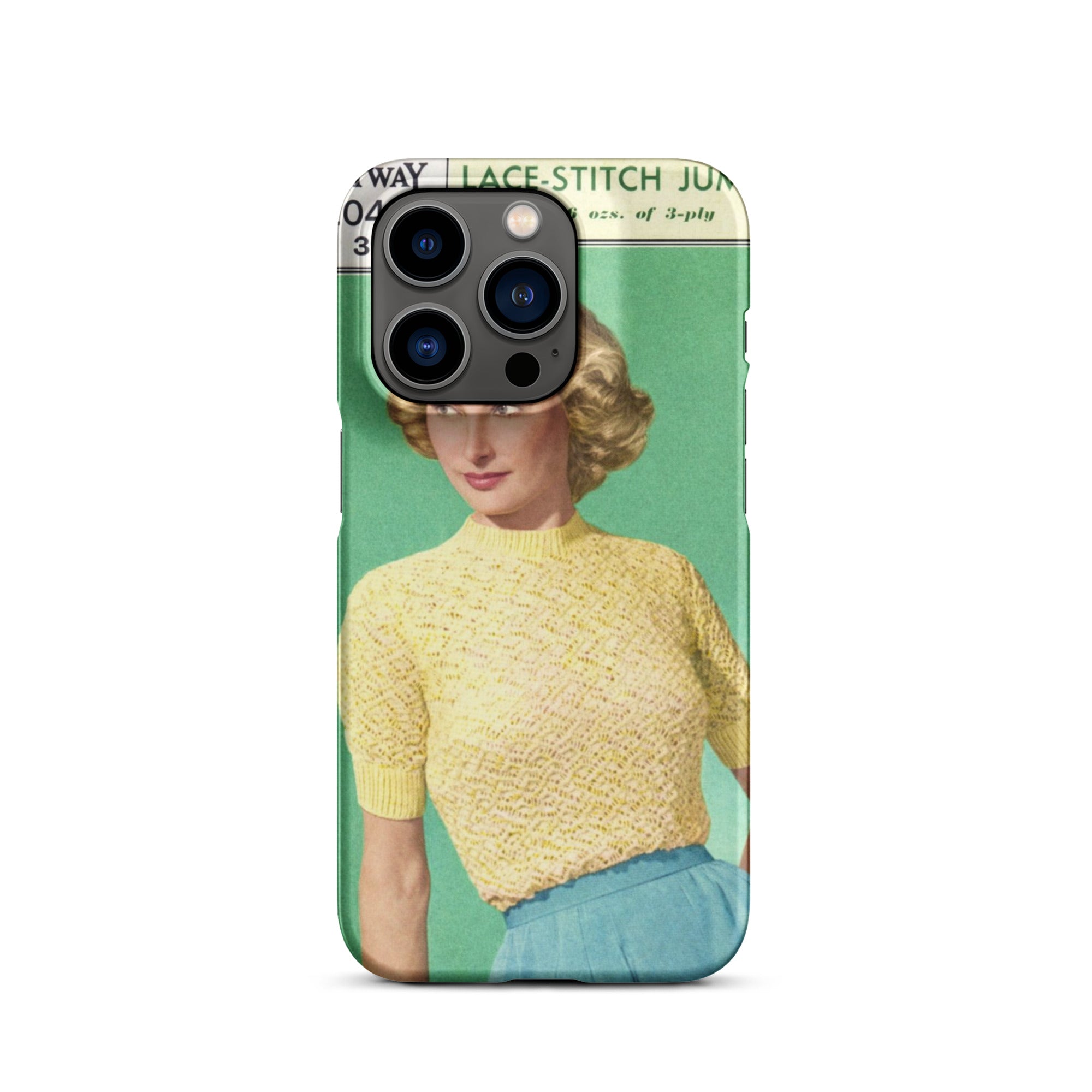 Lace Stitch Jumper iPhone Case - Sitting Pretty Knits