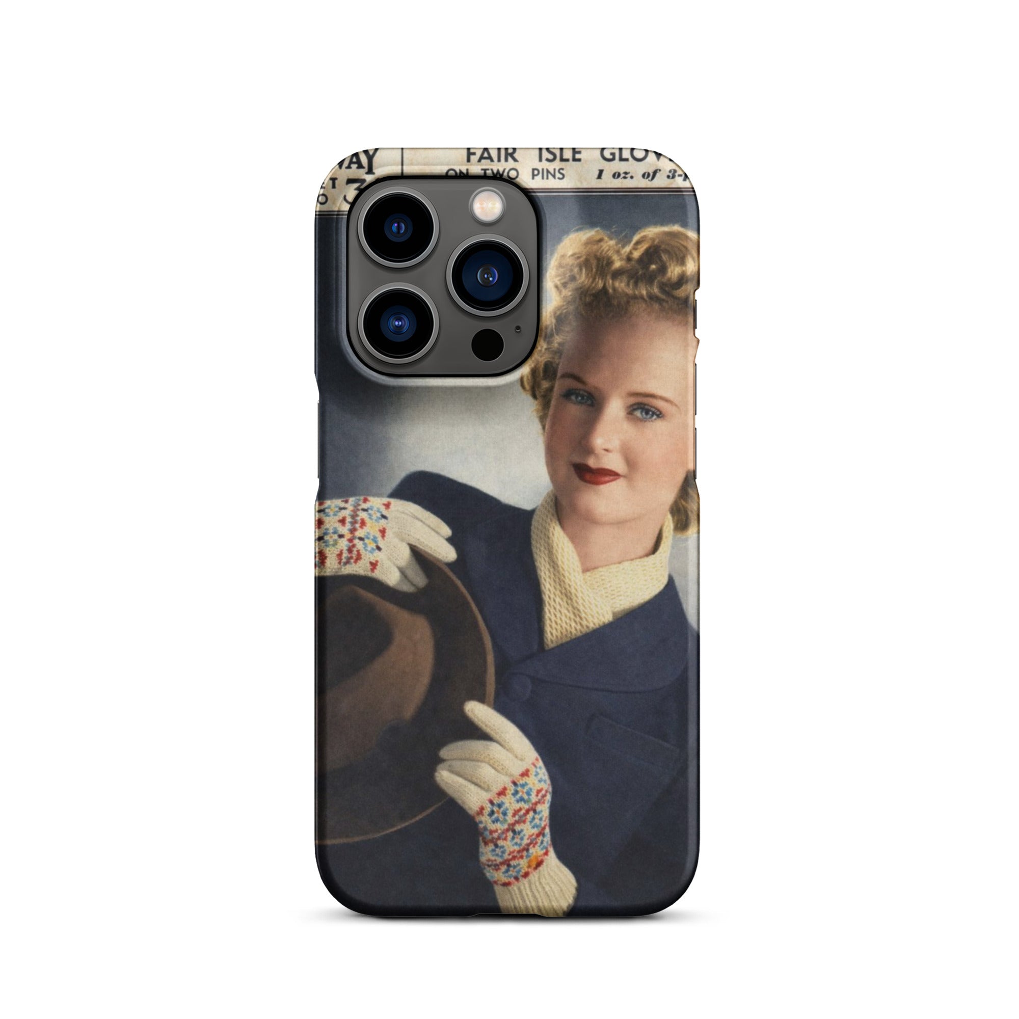 Fair Isle Gloves iPhone Case - Sitting Pretty Knits