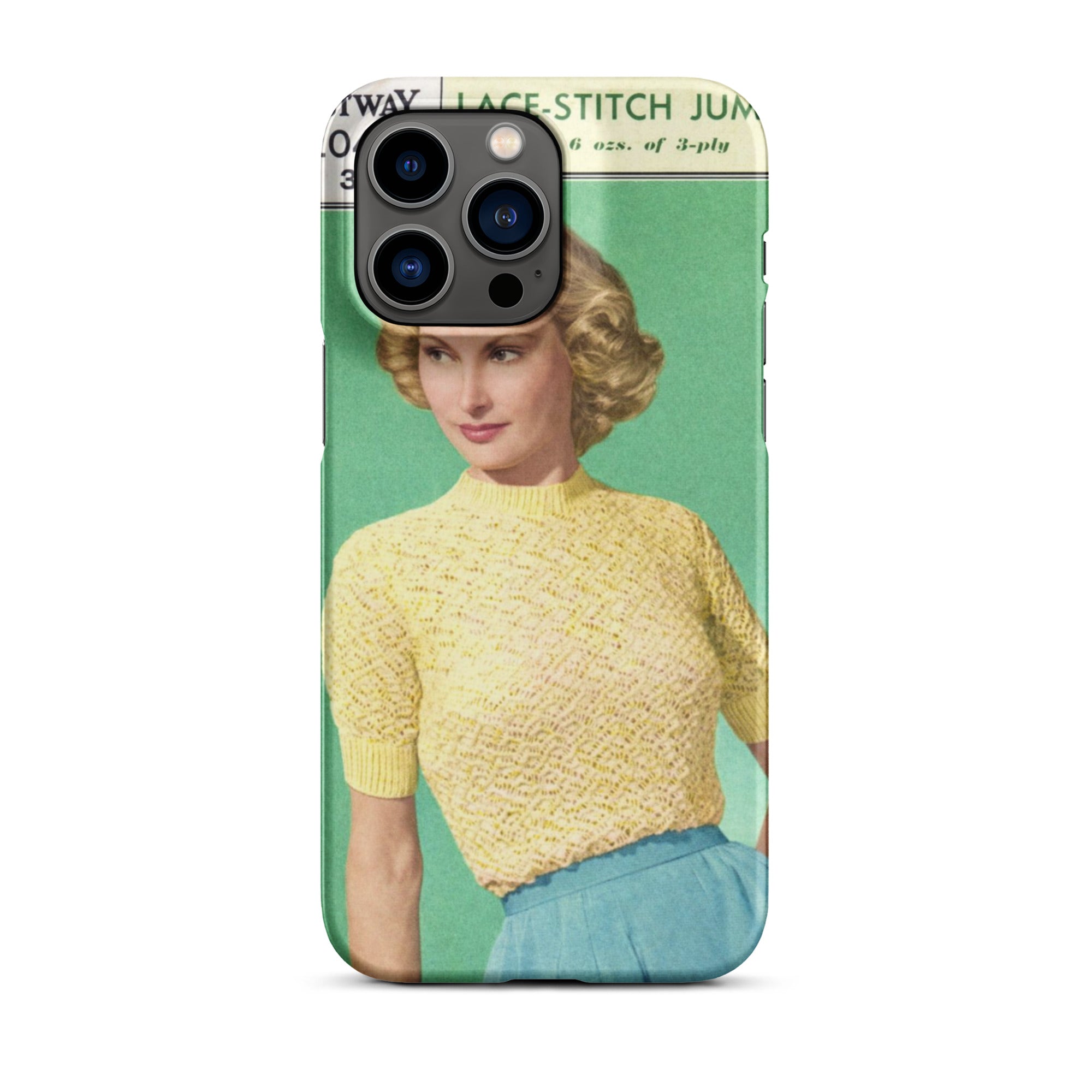 Lace Stitch Jumper iPhone Case - Sitting Pretty Knits
