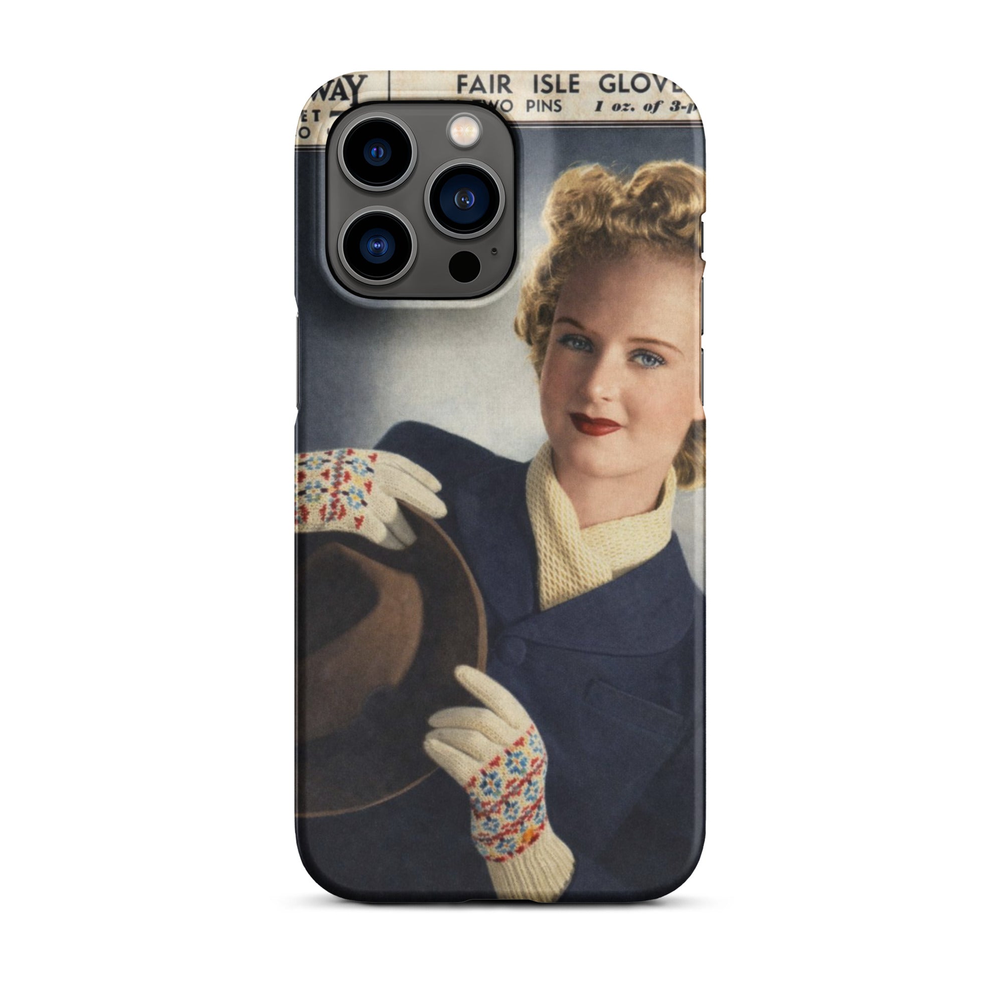 Fair Isle Gloves iPhone Case - Sitting Pretty Knits