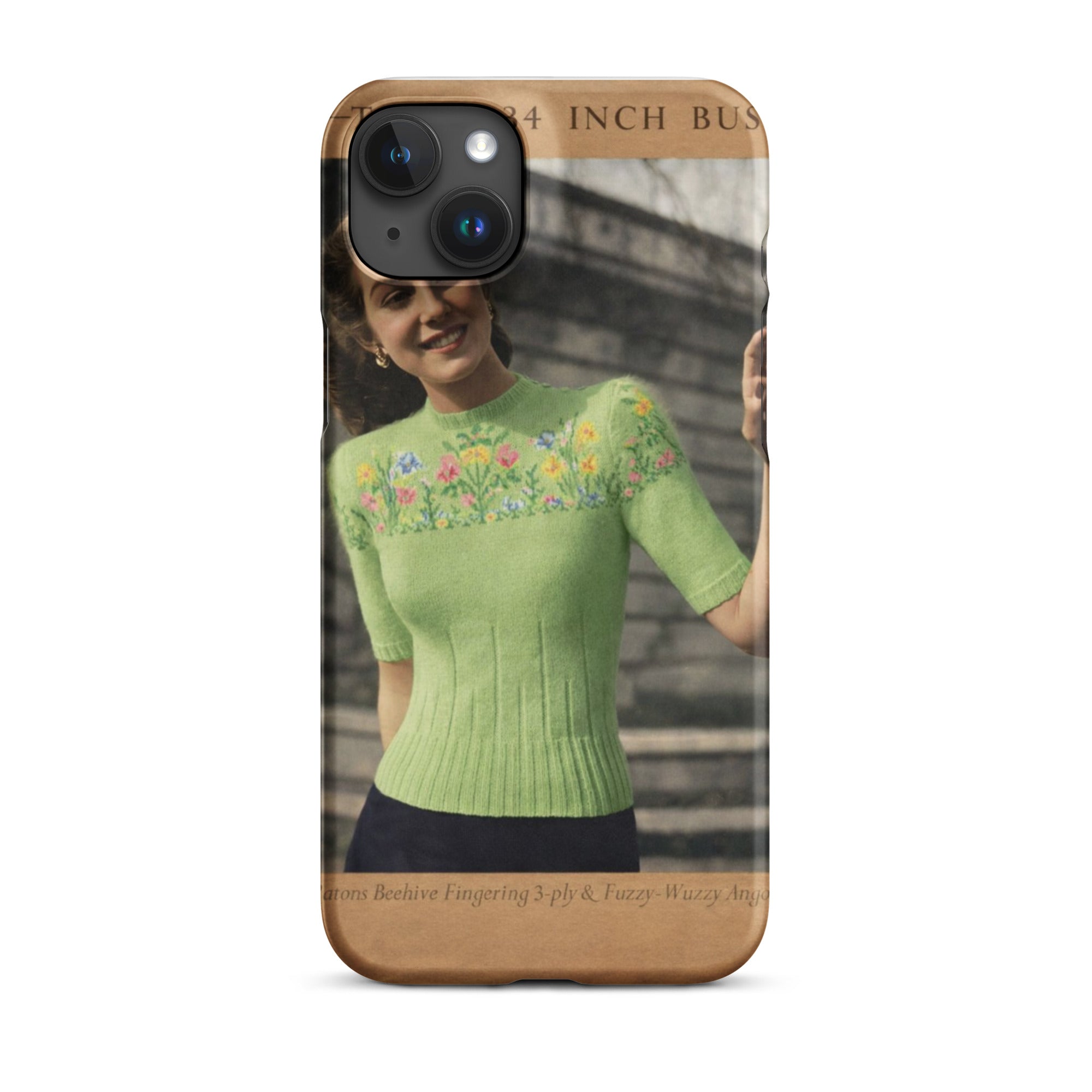 Easter Flower Fair Isle Sweater iPhone Case - Sitting Pretty Knits