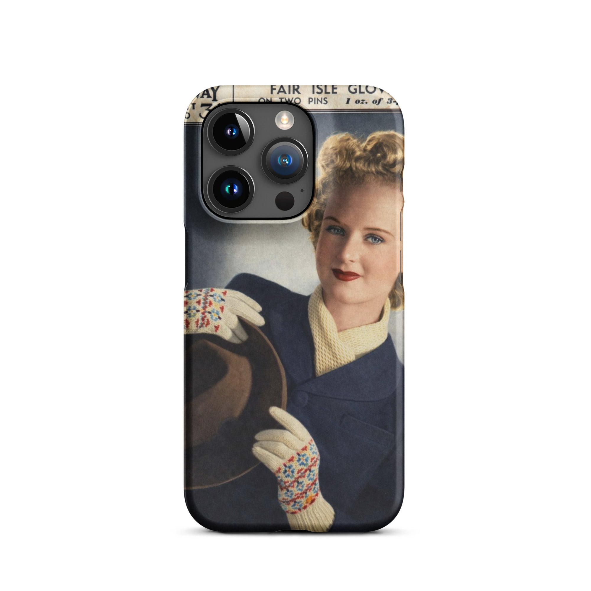 Fair Isle Gloves iPhone Case - Sitting Pretty Knits
