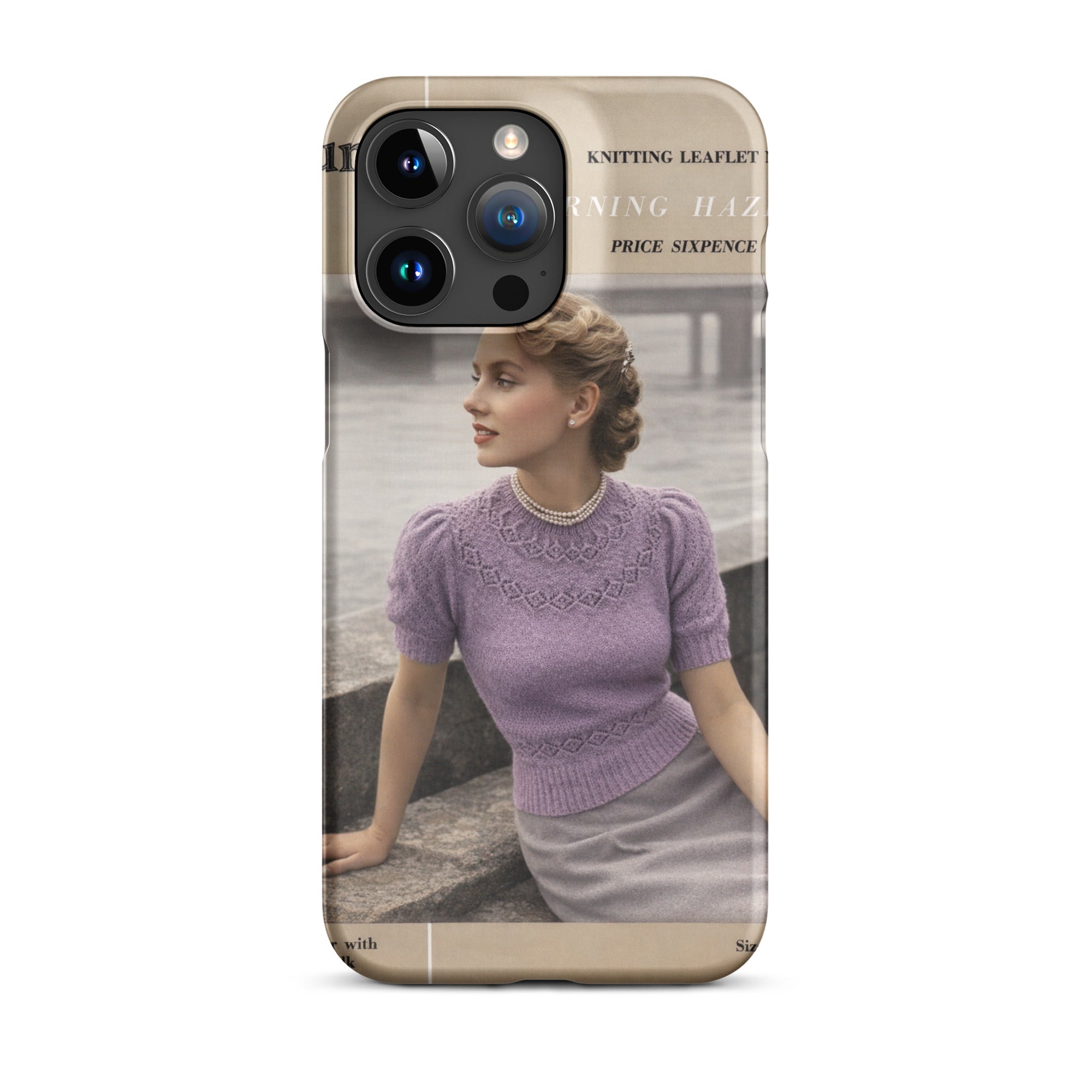 Vintage Munrospun Ranunculus iPhone Case - Sitting Pretty Knits