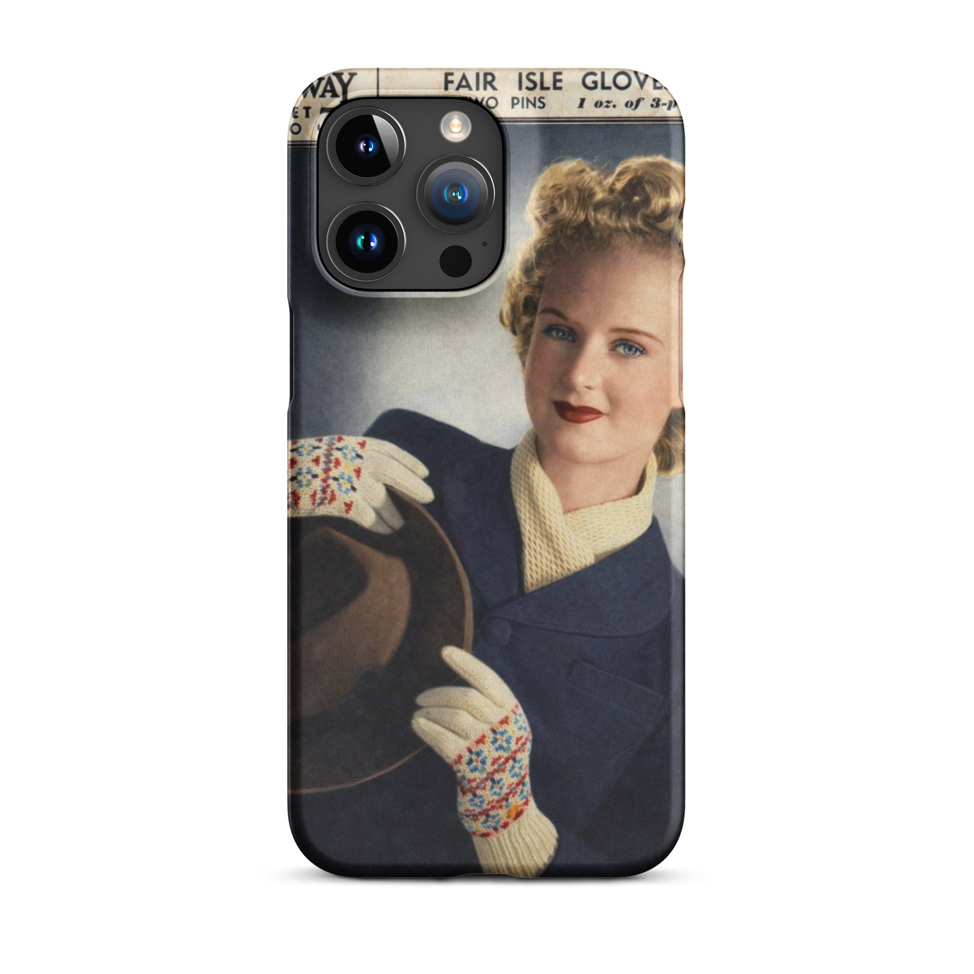 Fair Isle Gloves iPhone Case - Sitting Pretty Knits