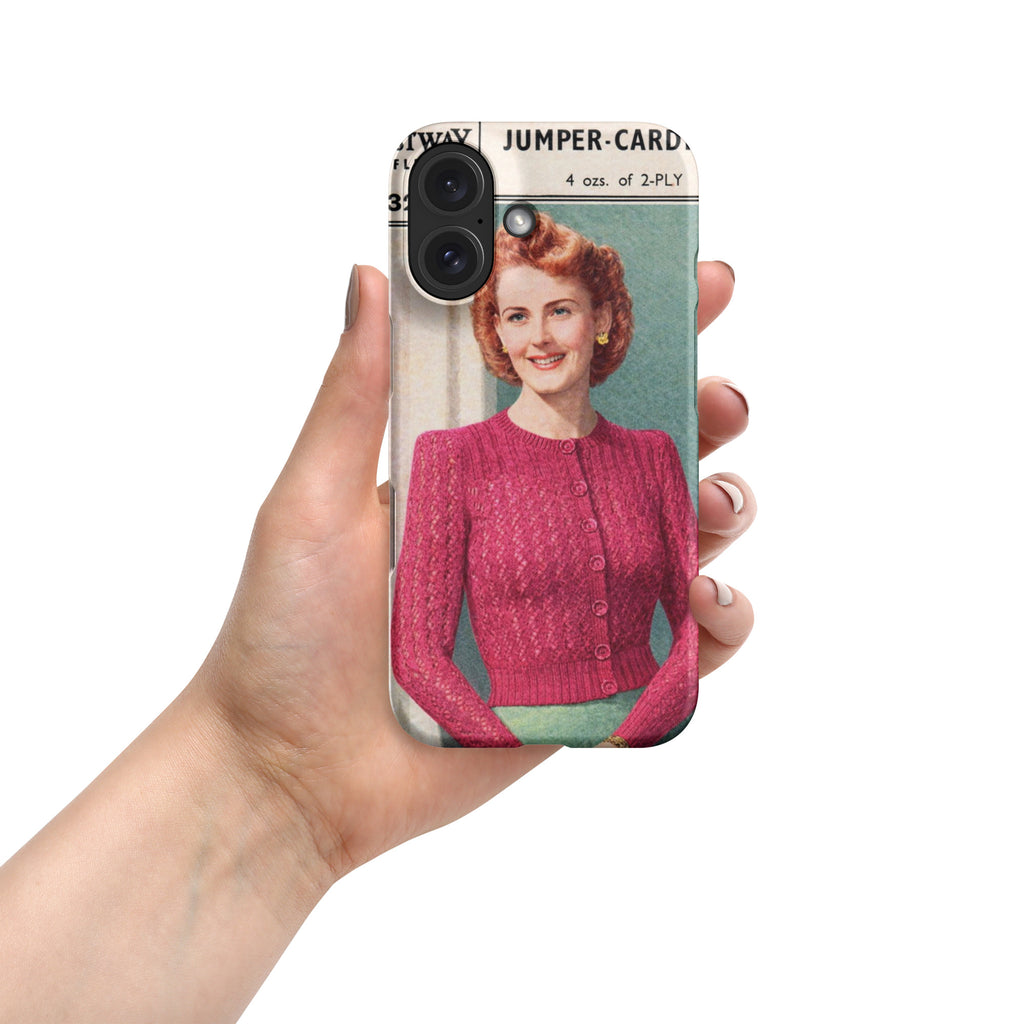 Lacy Cardigan iPhone Case - Sitting Pretty Knits