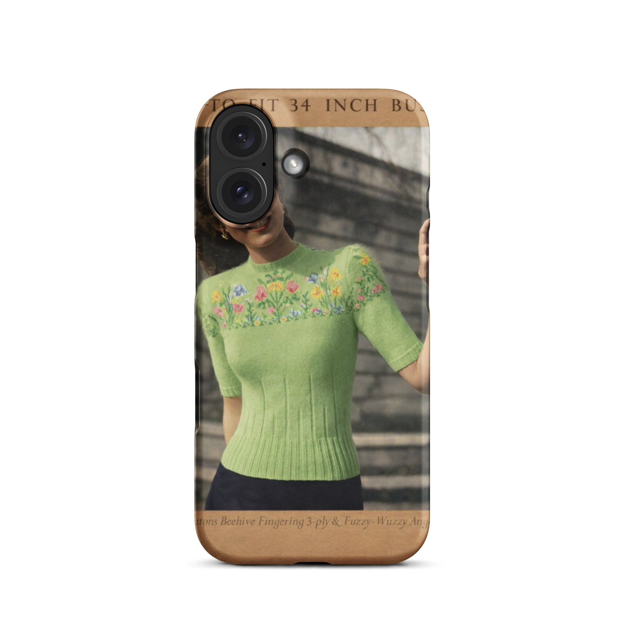 Easter Flower Fair Isle Sweater iPhone Case - Sitting Pretty Knits