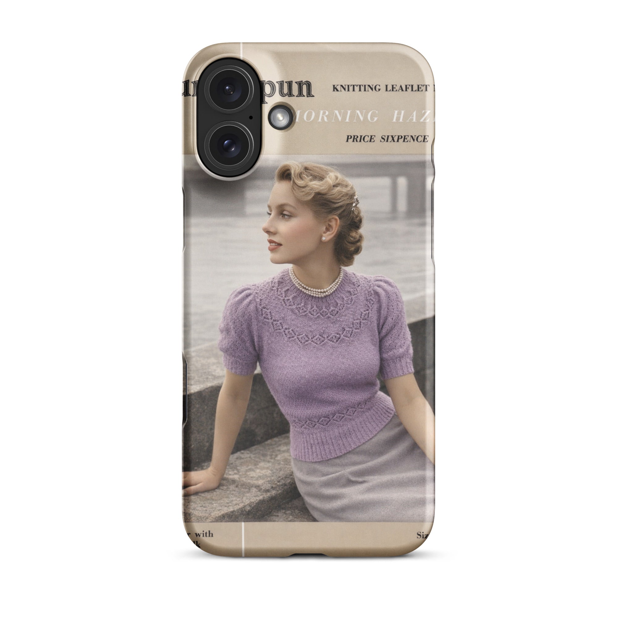Vintage Munrospun Ranunculus iPhone Case - Sitting Pretty Knits