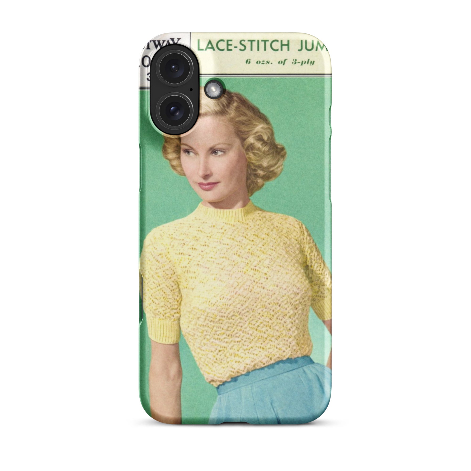Lace Stitch Jumper iPhone Case - Sitting Pretty Knits