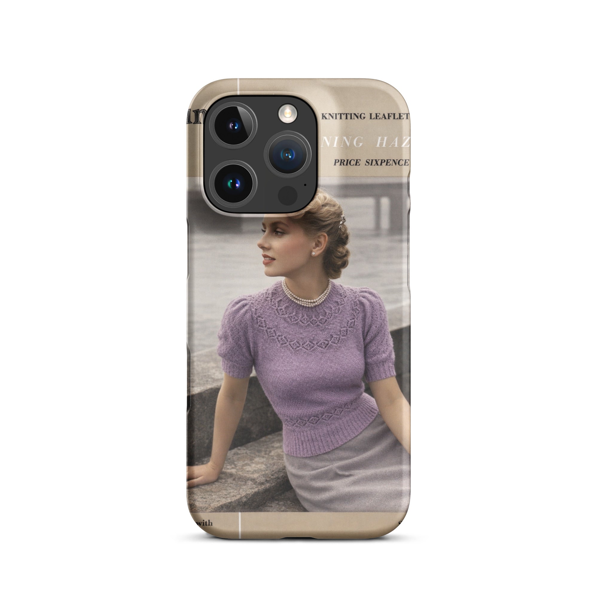Vintage Munrospun Ranunculus iPhone Case - Sitting Pretty Knits
