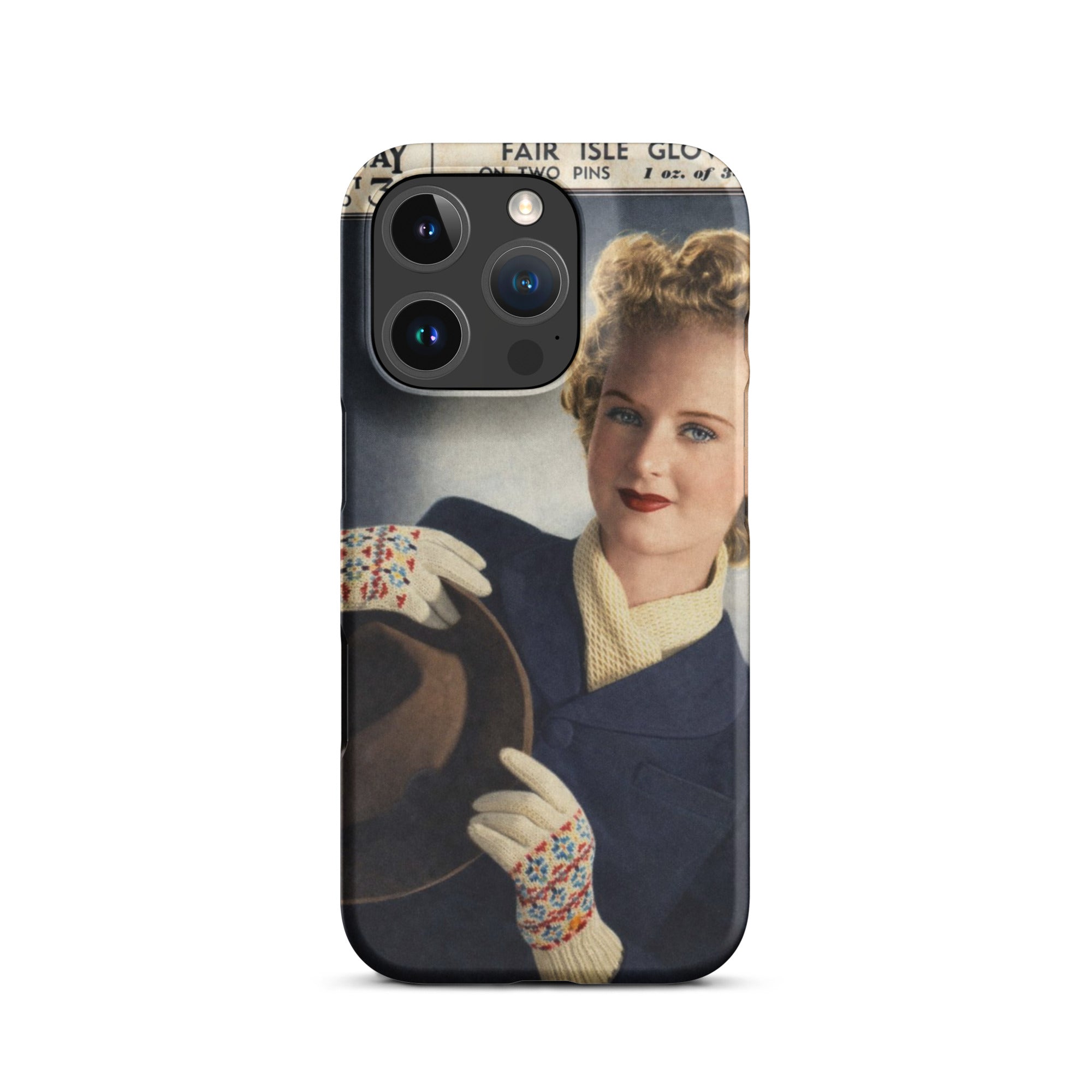 Fair Isle Gloves iPhone Case - Sitting Pretty Knits
