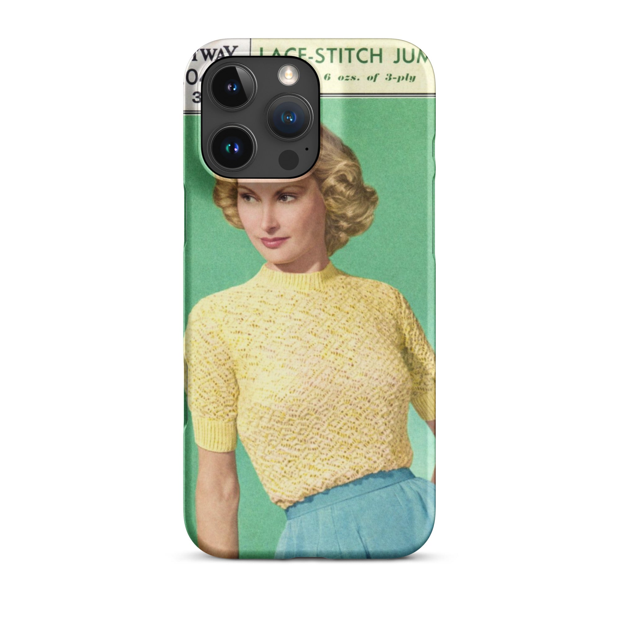 Lace Stitch Jumper iPhone Case - Sitting Pretty Knits