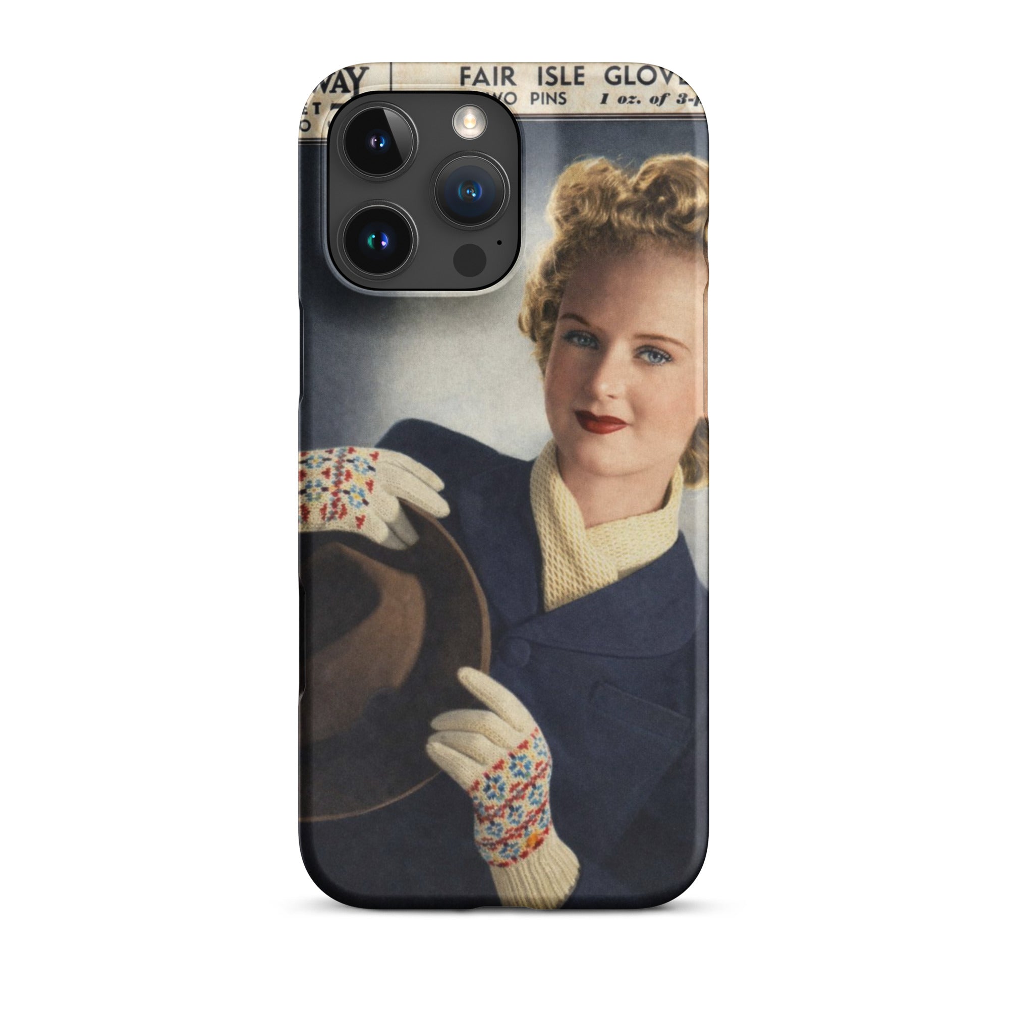 Fair Isle Gloves iPhone Case - Sitting Pretty Knits