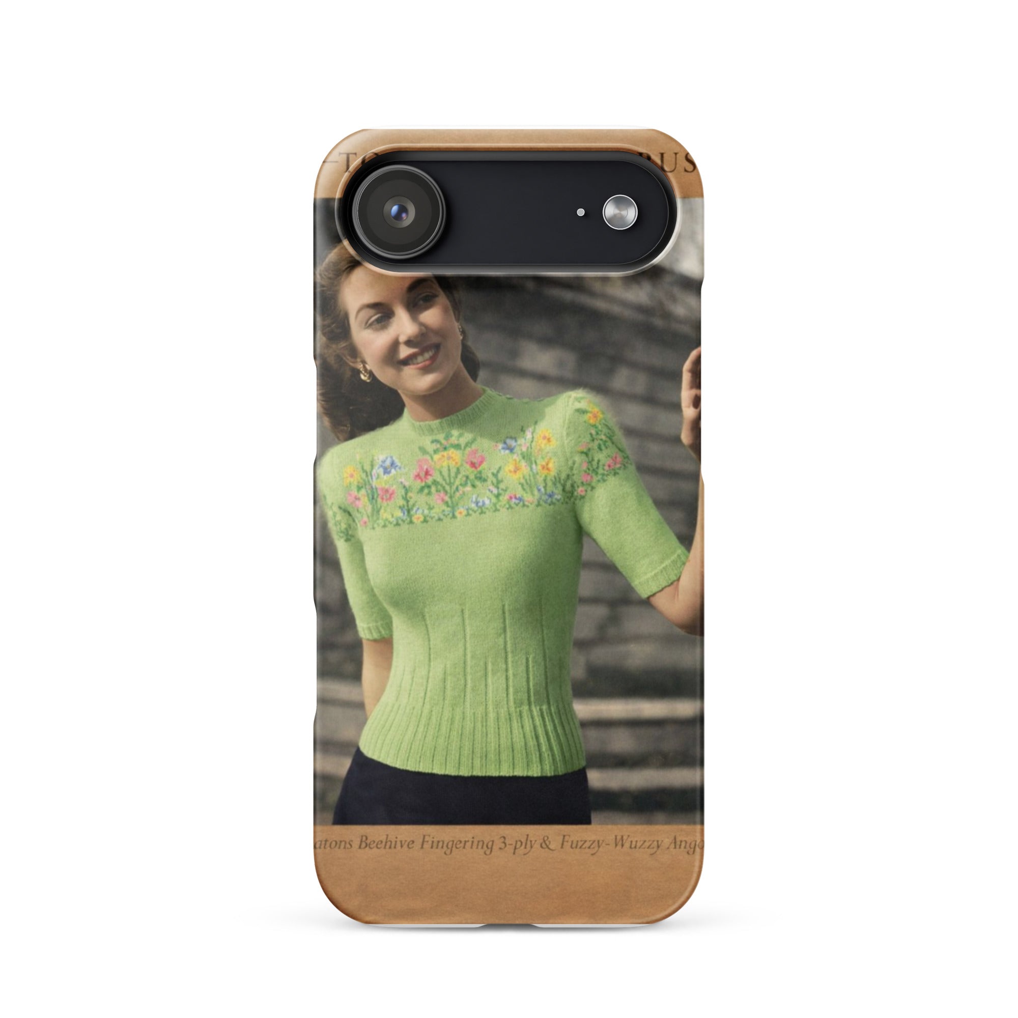 Easter Flower Fair Isle Sweater iPhone Case - Sitting Pretty Knits