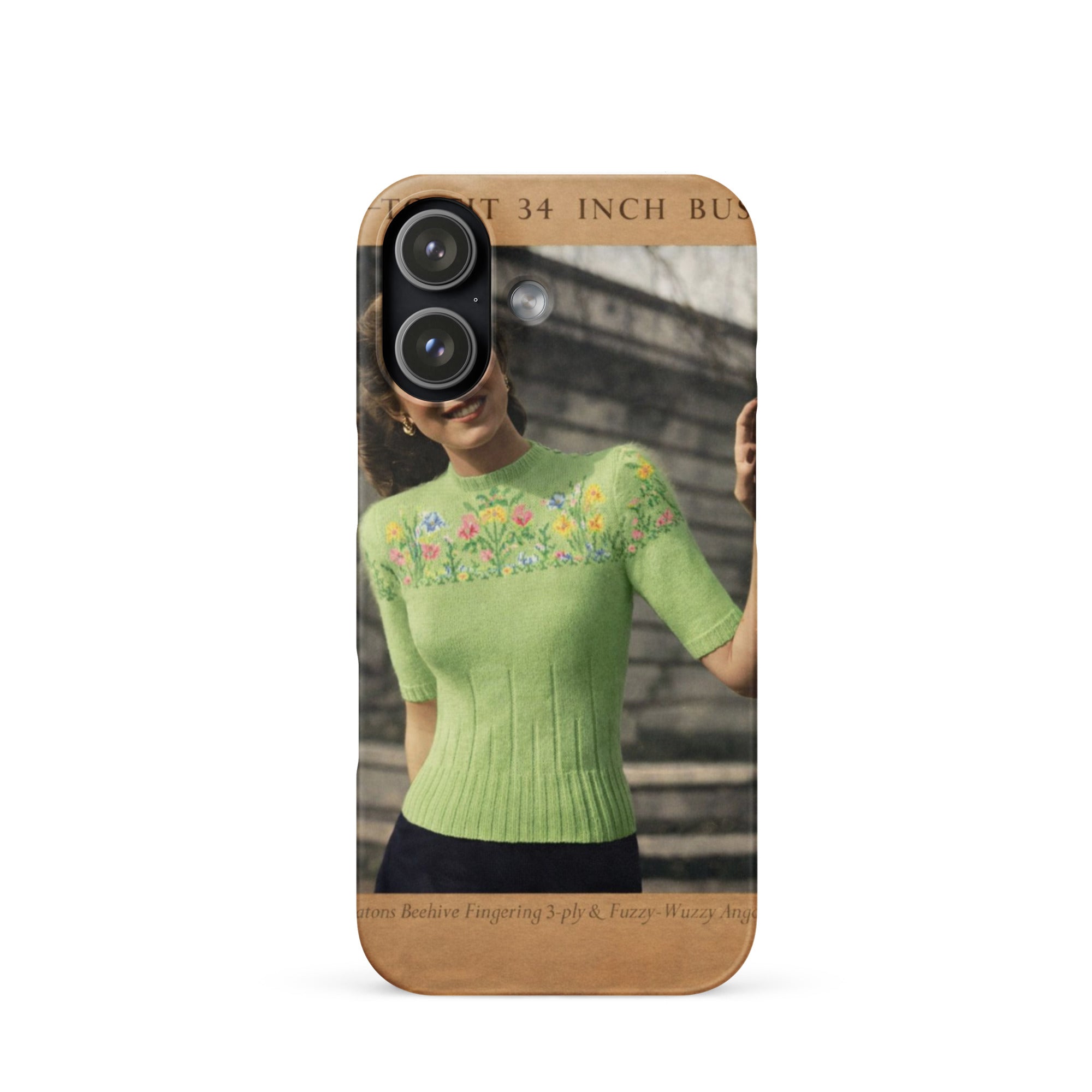 Easter Flower Fair Isle Sweater iPhone Case - Sitting Pretty Knits