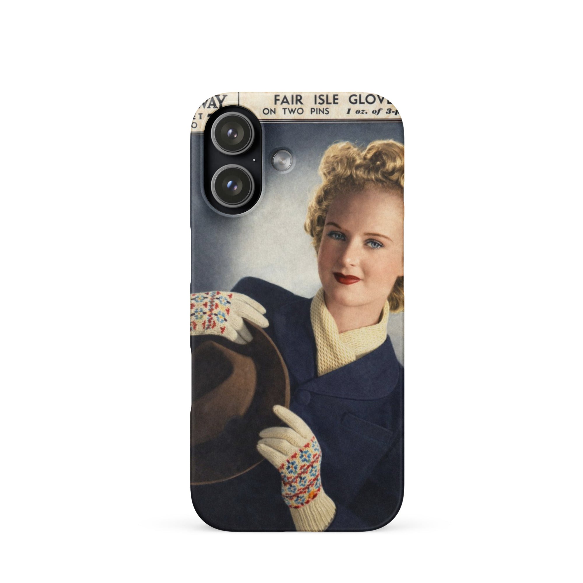 Fair Isle Gloves iPhone Case - Sitting Pretty Knits