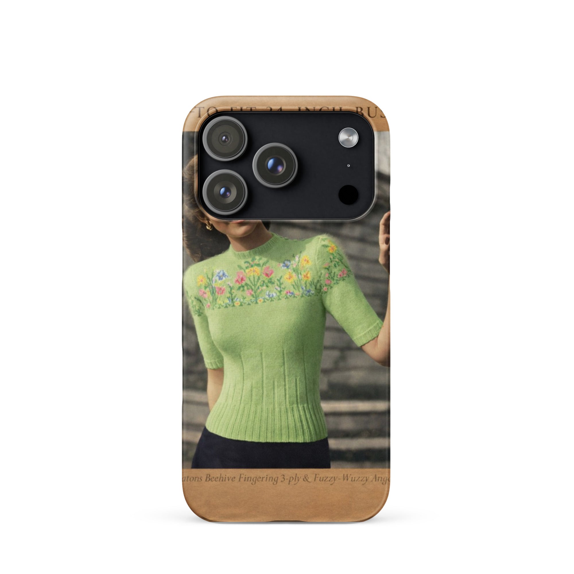 Easter Flower Fair Isle Sweater iPhone Case - Sitting Pretty Knits