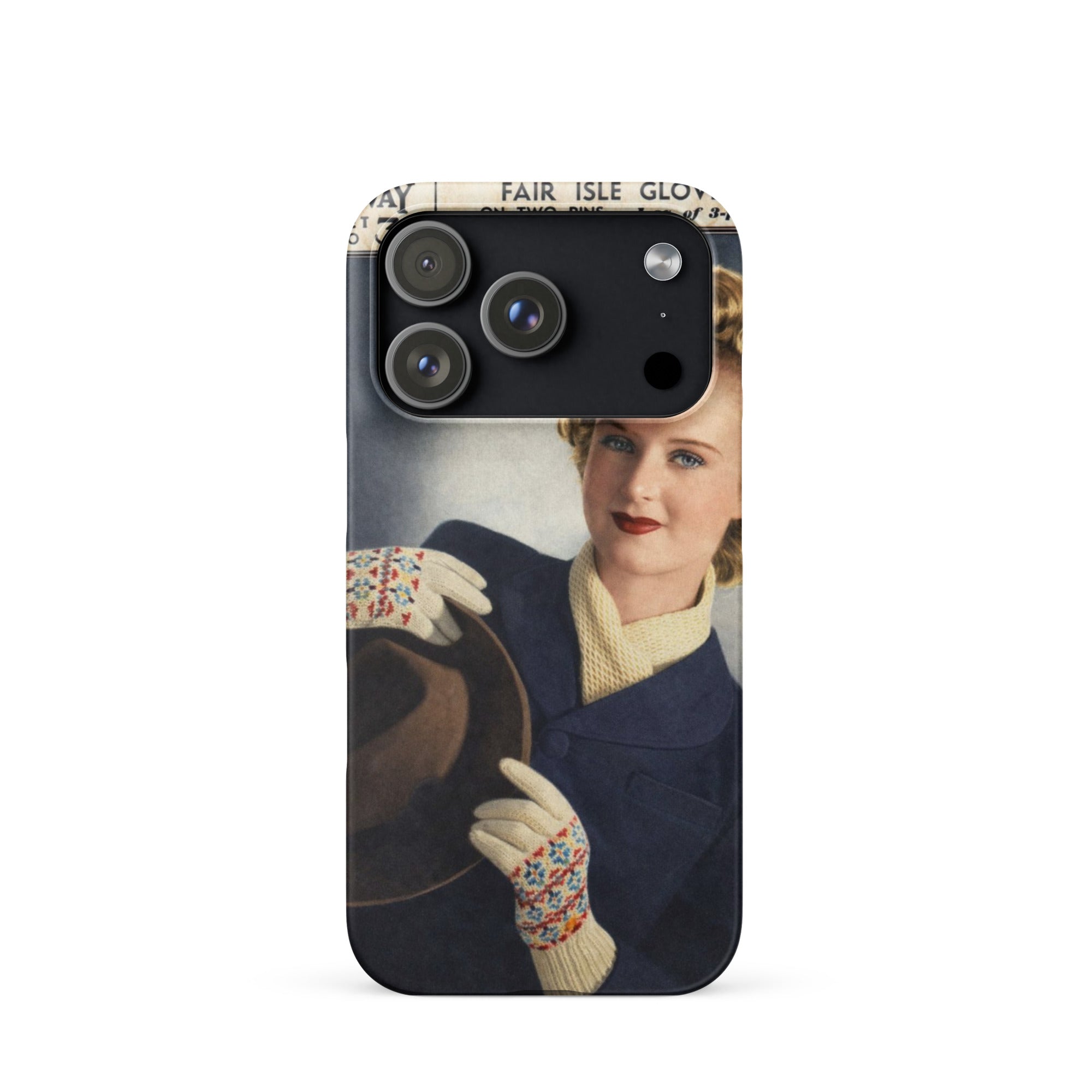 Fair Isle Gloves iPhone Case - Sitting Pretty Knits