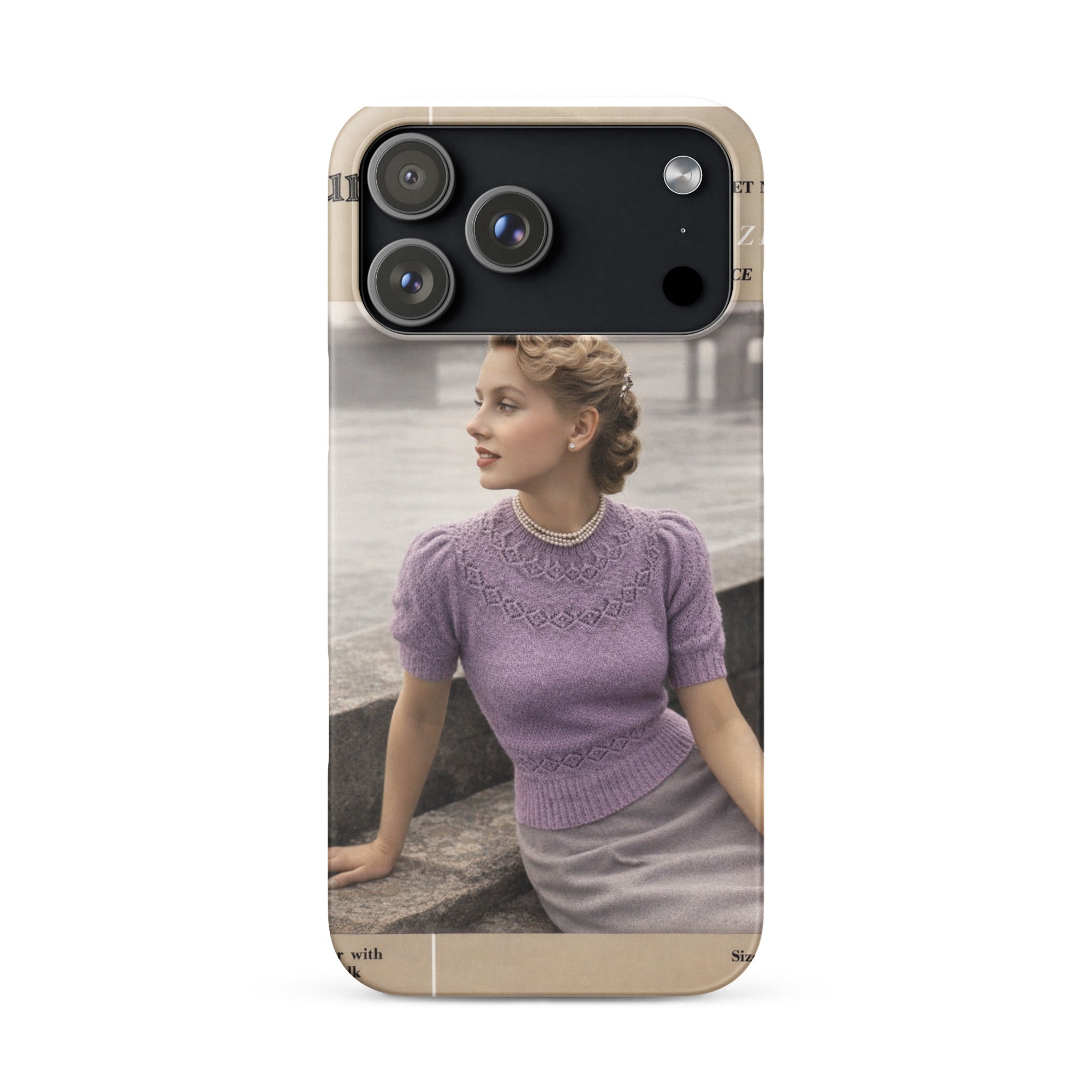 Vintage Munrospun Ranunculus iPhone Case - Sitting Pretty Knits