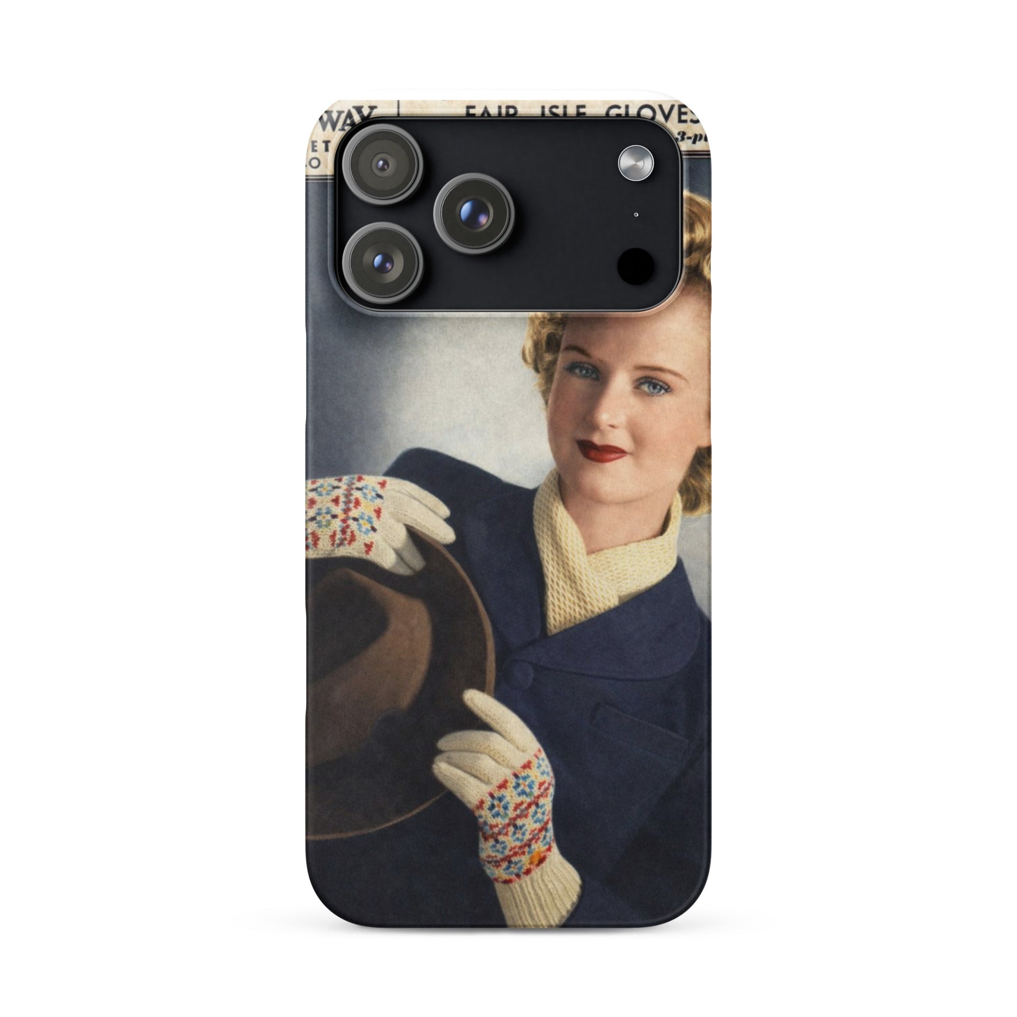 Fair Isle Gloves iPhone Case - Sitting Pretty Knits