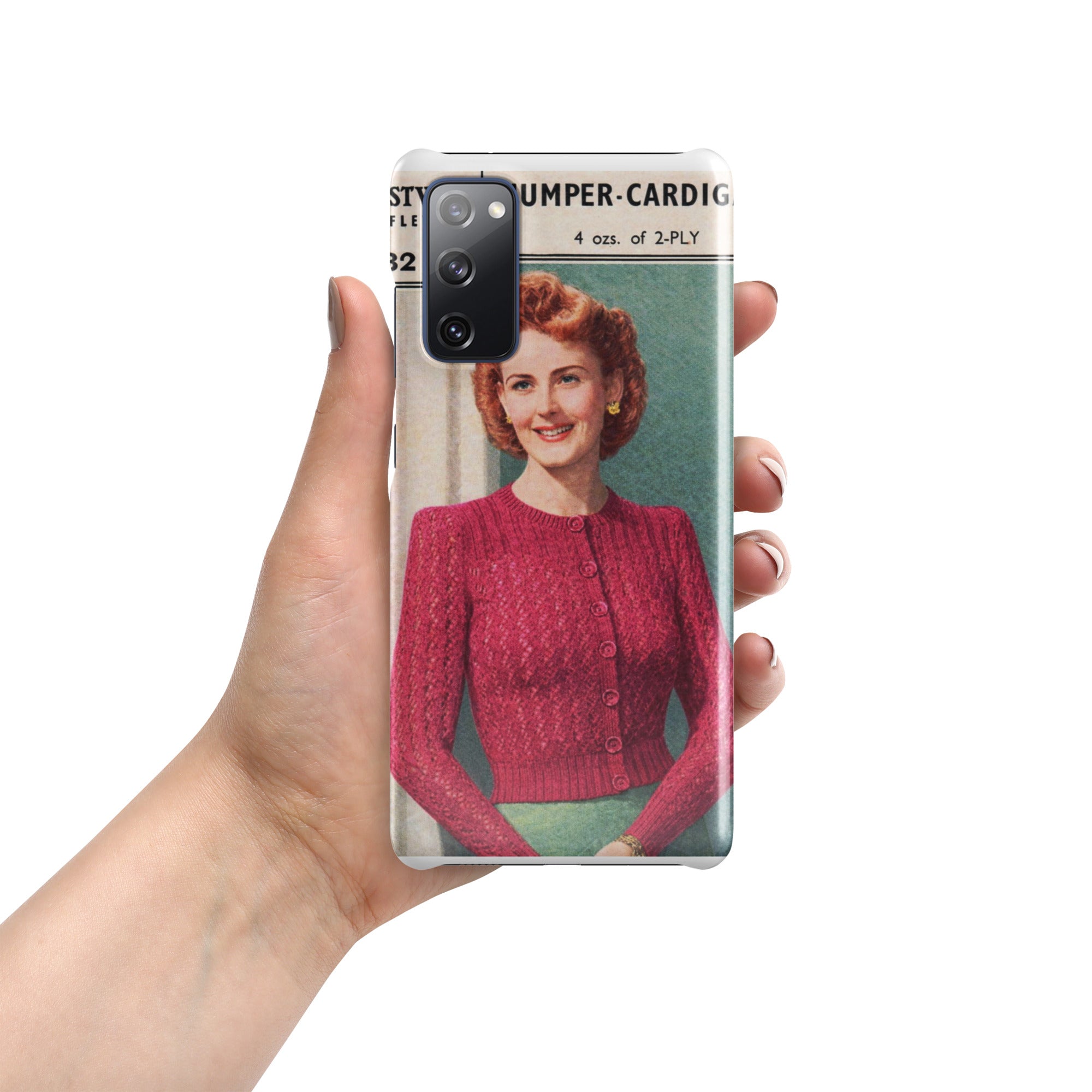 Lacy Cardigan Phone Case Samsung® - Sitting Pretty Knits