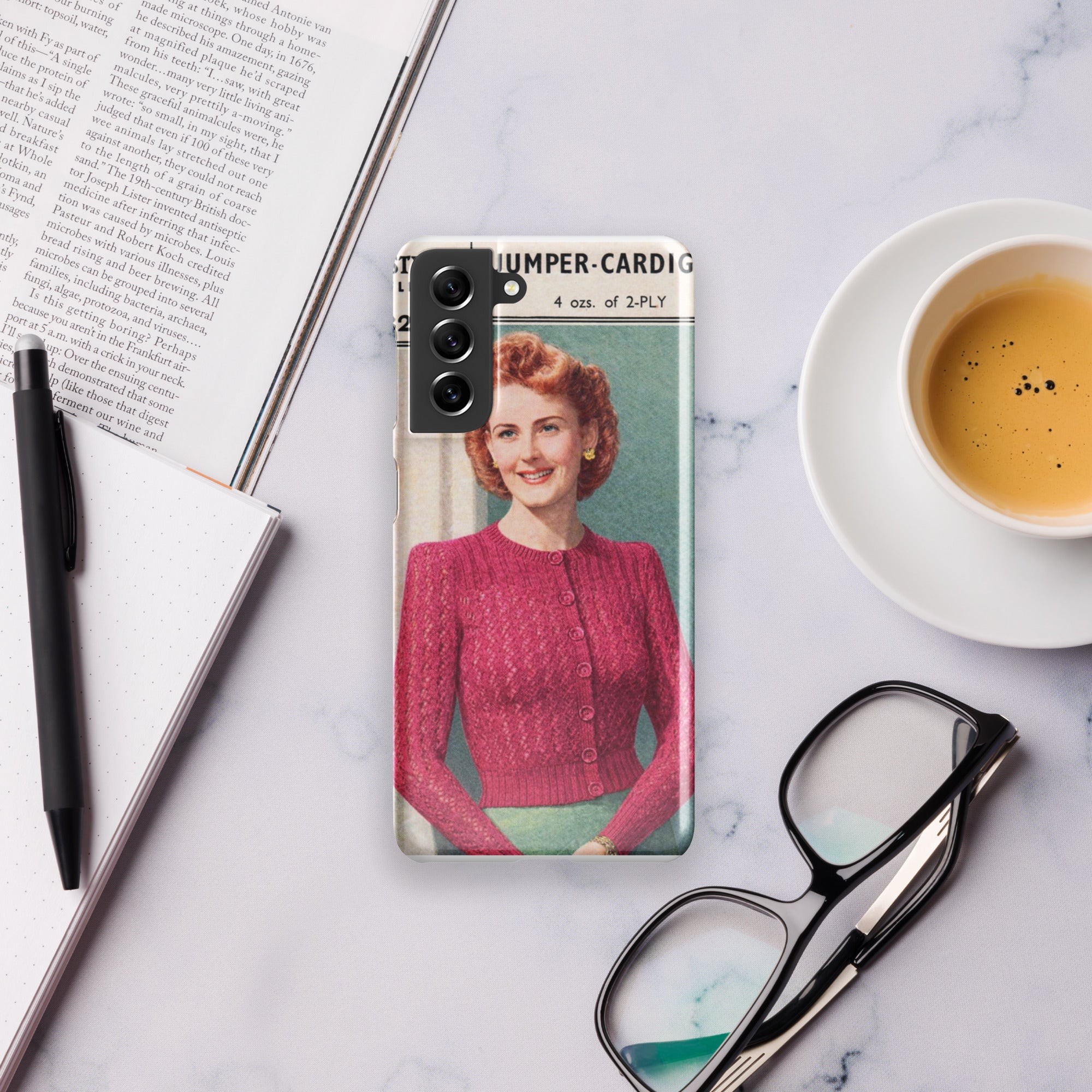 Lacy Cardigan Phone Case Samsung® - Sitting Pretty Knits