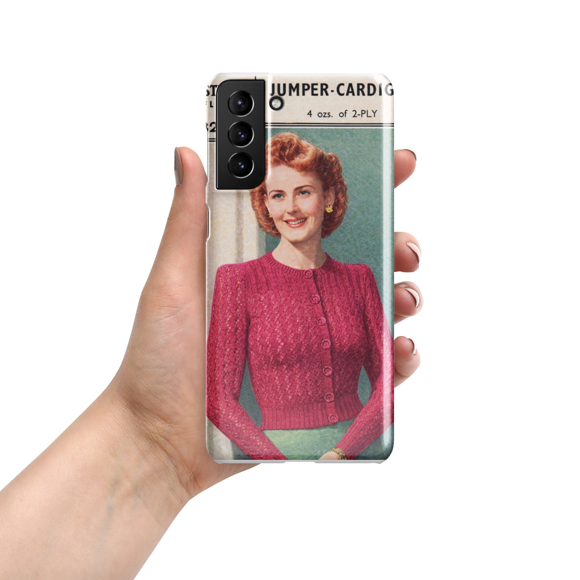 Lacy Cardigan Phone Case Samsung® - Sitting Pretty Knits