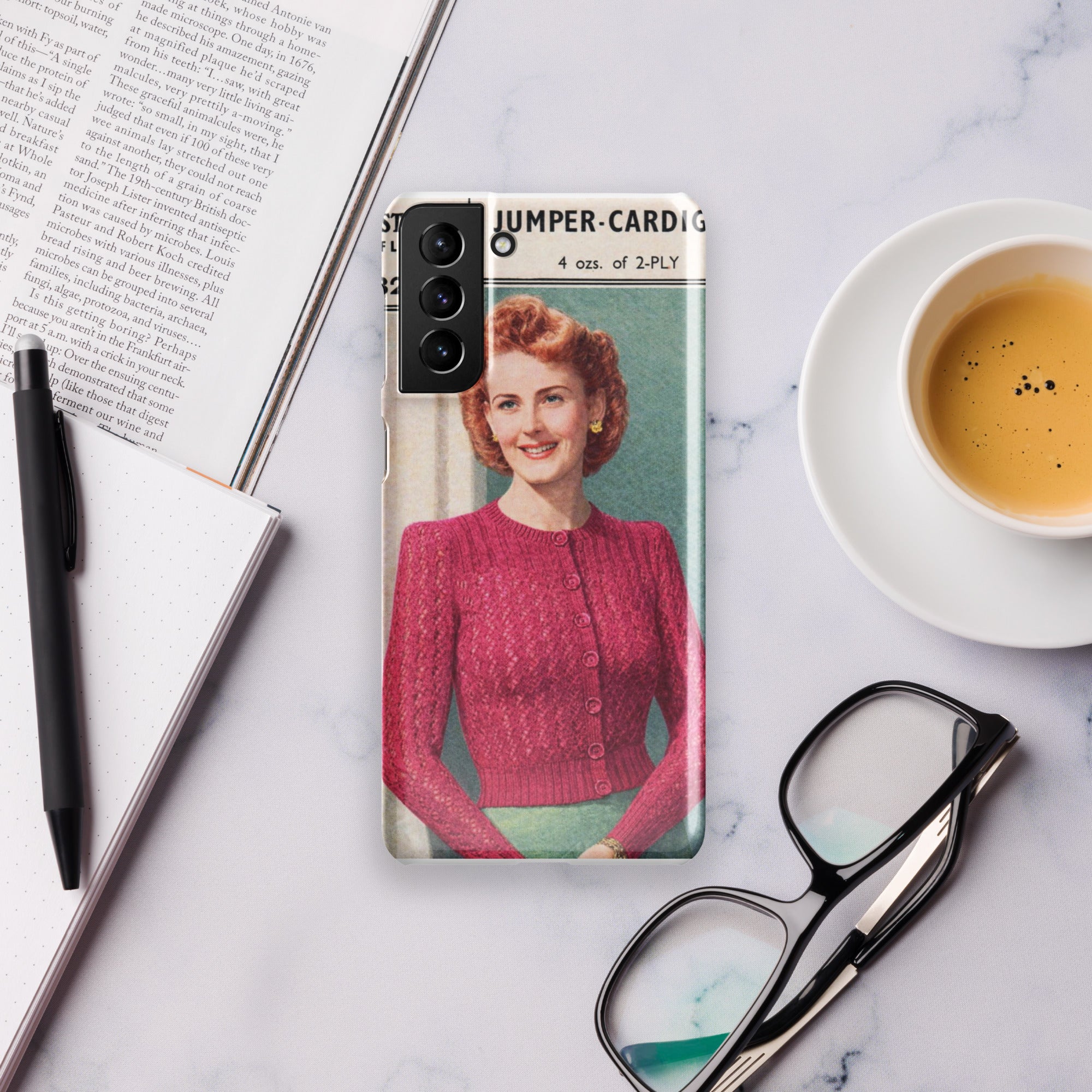 Lacy Cardigan Phone Case Samsung® - Sitting Pretty Knits