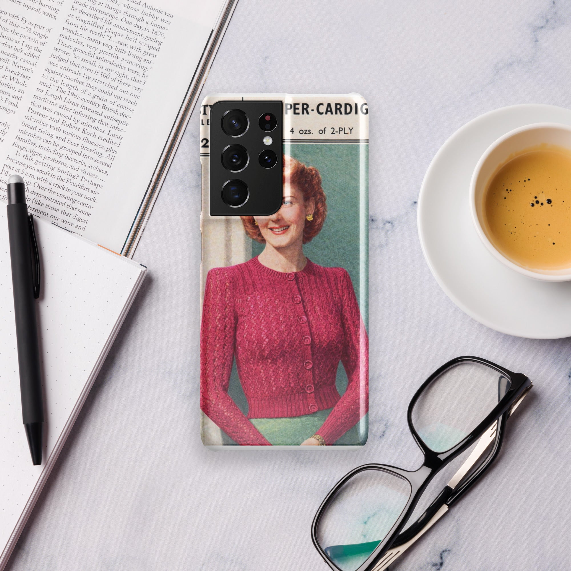 Lacy Cardigan Phone Case Samsung® - Sitting Pretty Knits