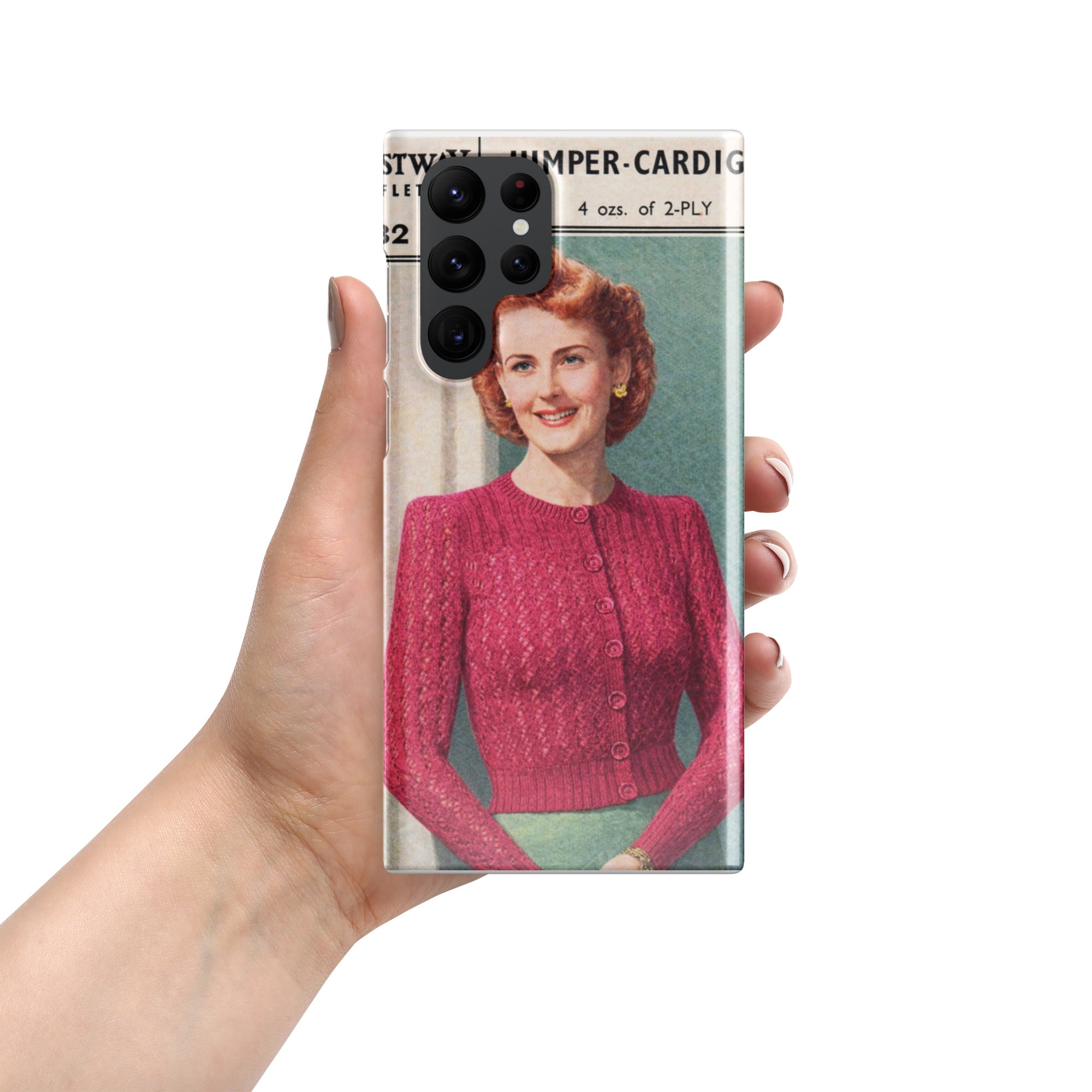 Lacy Cardigan Phone Case Samsung® - Sitting Pretty Knits