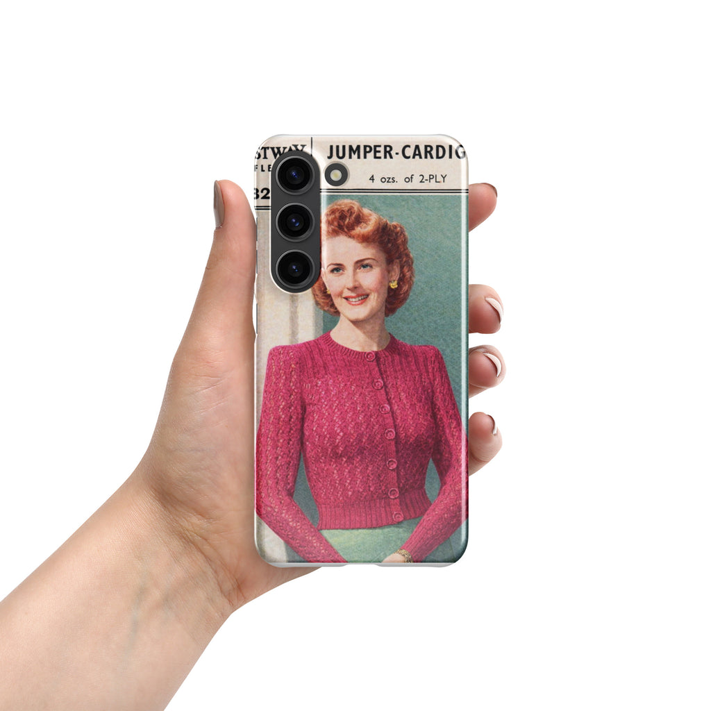 Lacy Cardigan Phone Case Samsung® - Sitting Pretty Knits